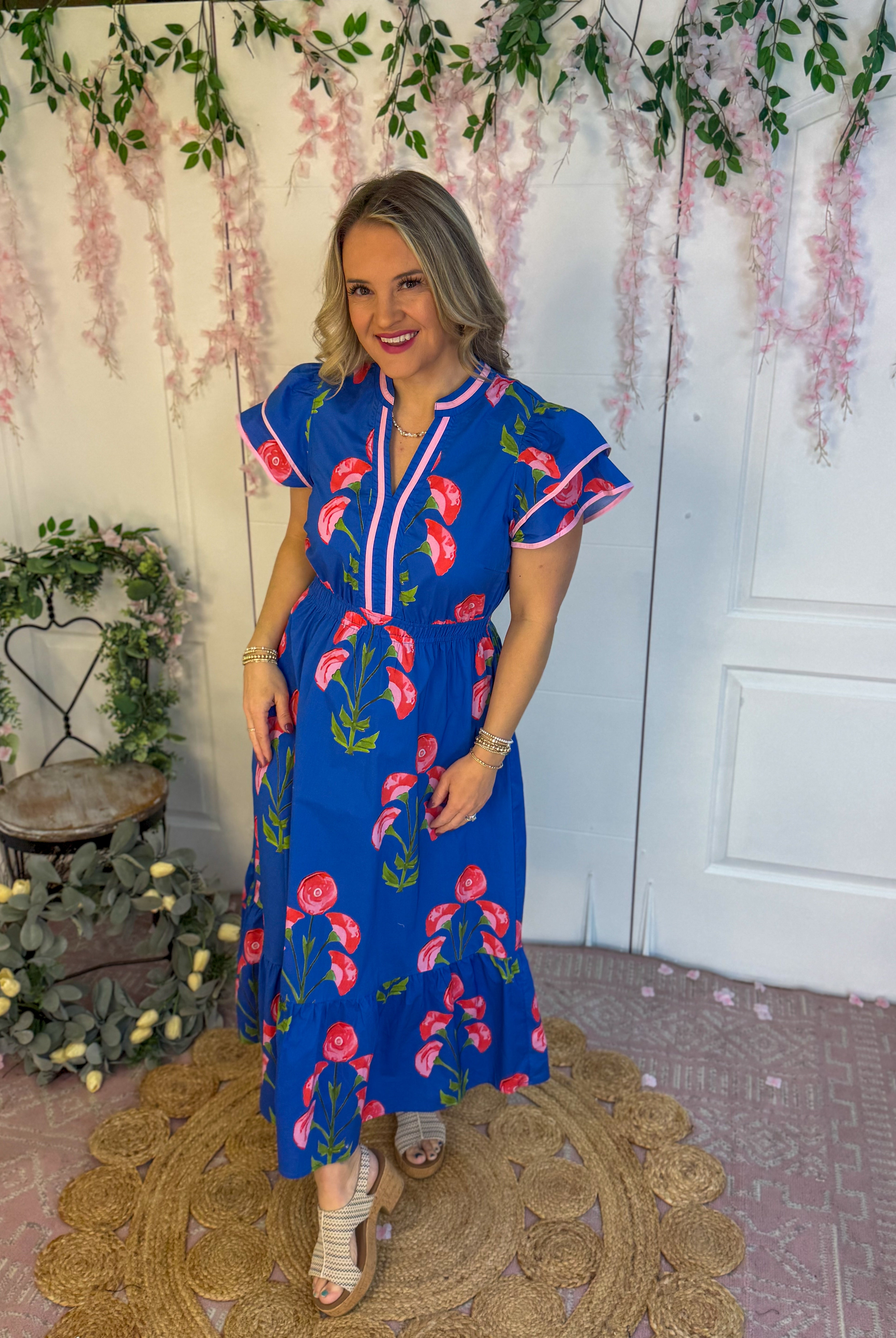 Pretty in Poppies Maxi Dress-180 Dresses-Umgee-The Lovely Closet, Women's Fashion Boutique in Alexandria, KY