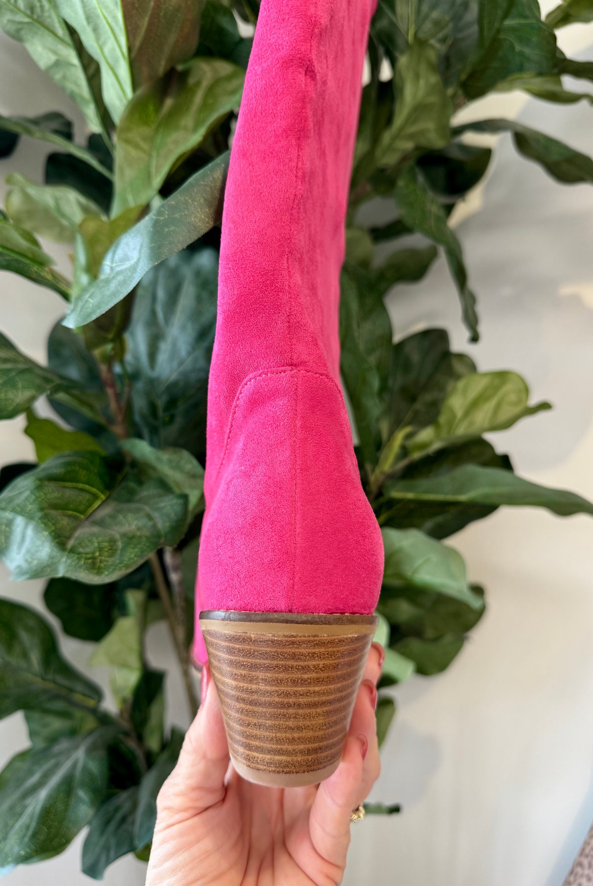 Corkys City Slicker Faux Suede Knee Boot - Hot Pink-The Lovely Closet-The Lovely Closet, Women's Fashion Boutique in Alexandria, KY