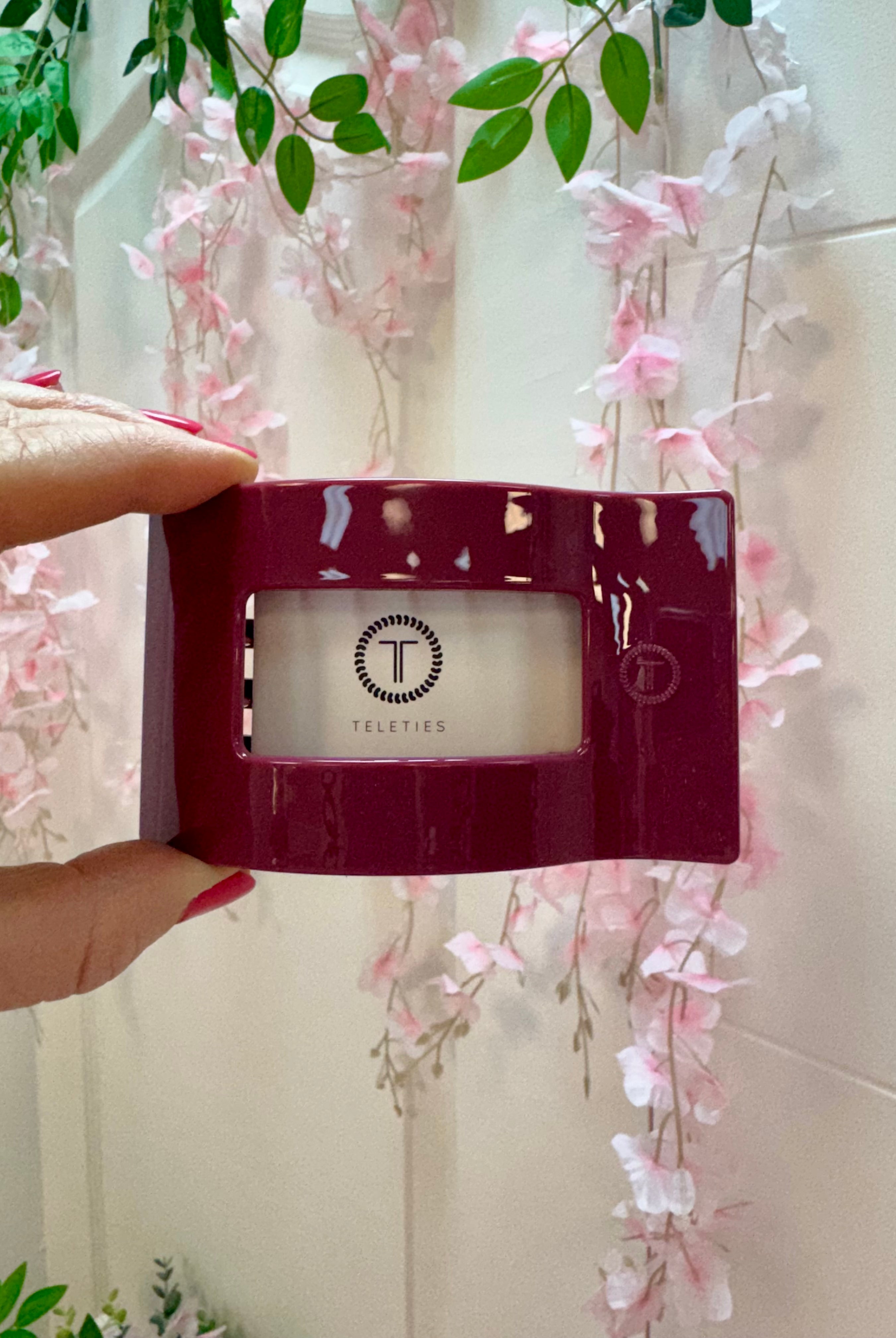 Teleties Flat Rectangle Hair Clip-280 Accessories-TELETIES-The Lovely Closet, Women's Fashion Boutique in Alexandria, KY