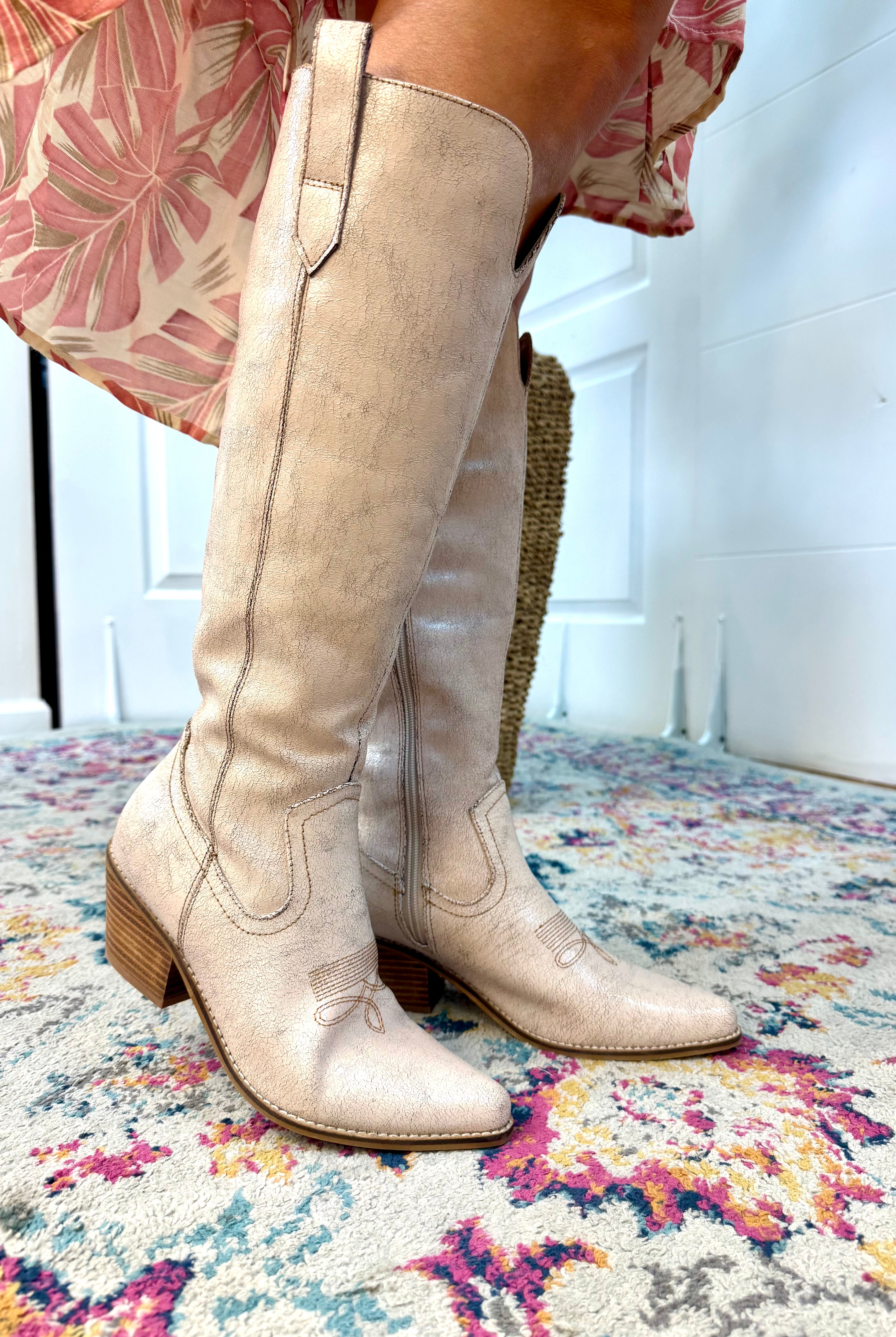 Corkys Hat's Off - Putty Crackle Boot-270 Shoes-Corkys-The Lovely Closet, Women's Fashion Boutique in Alexandria, KY