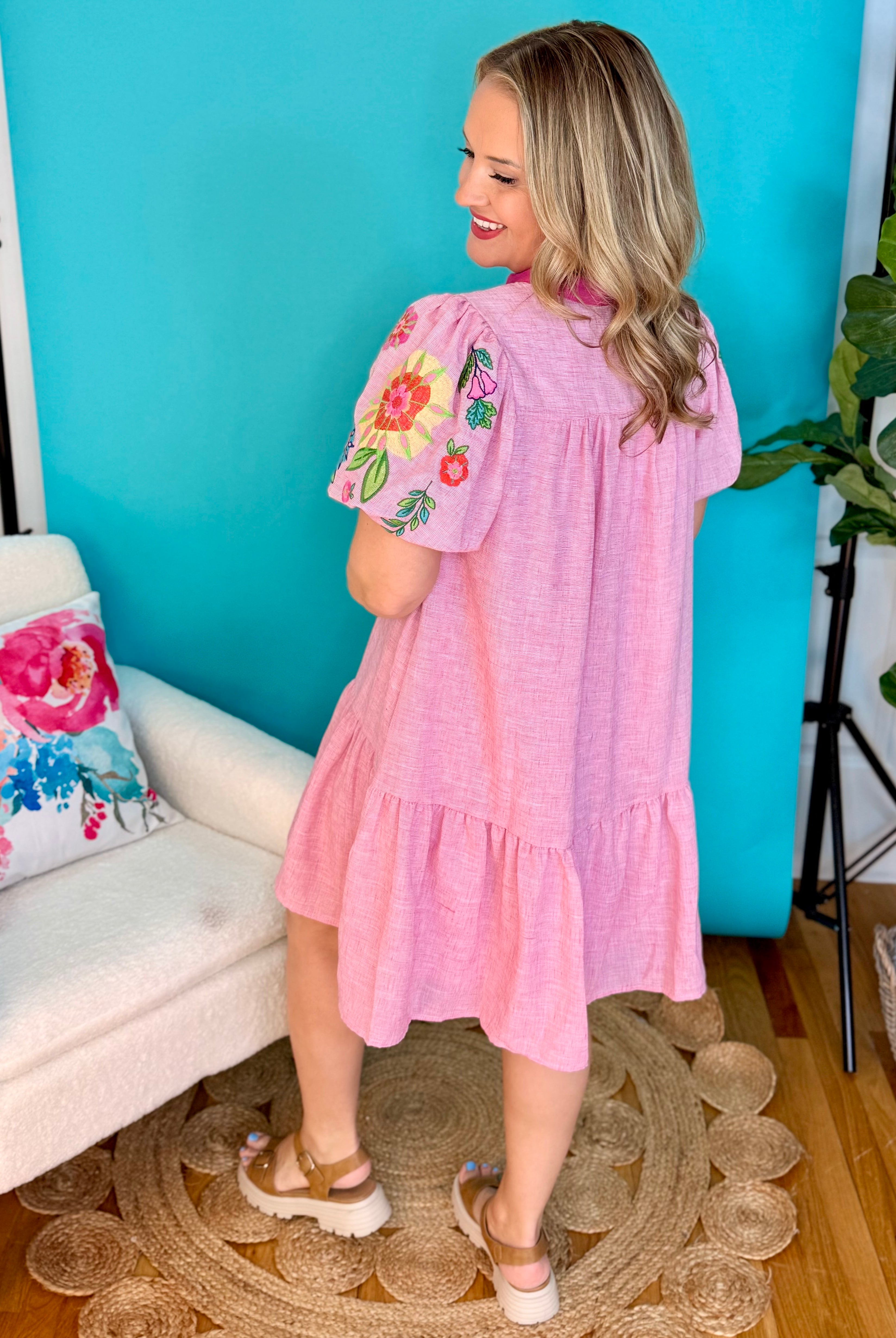 Sweet in Pink Dress-180 Dresses-umgee-The Lovely Closet, Women's Fashion Boutique in Alexandria, KY