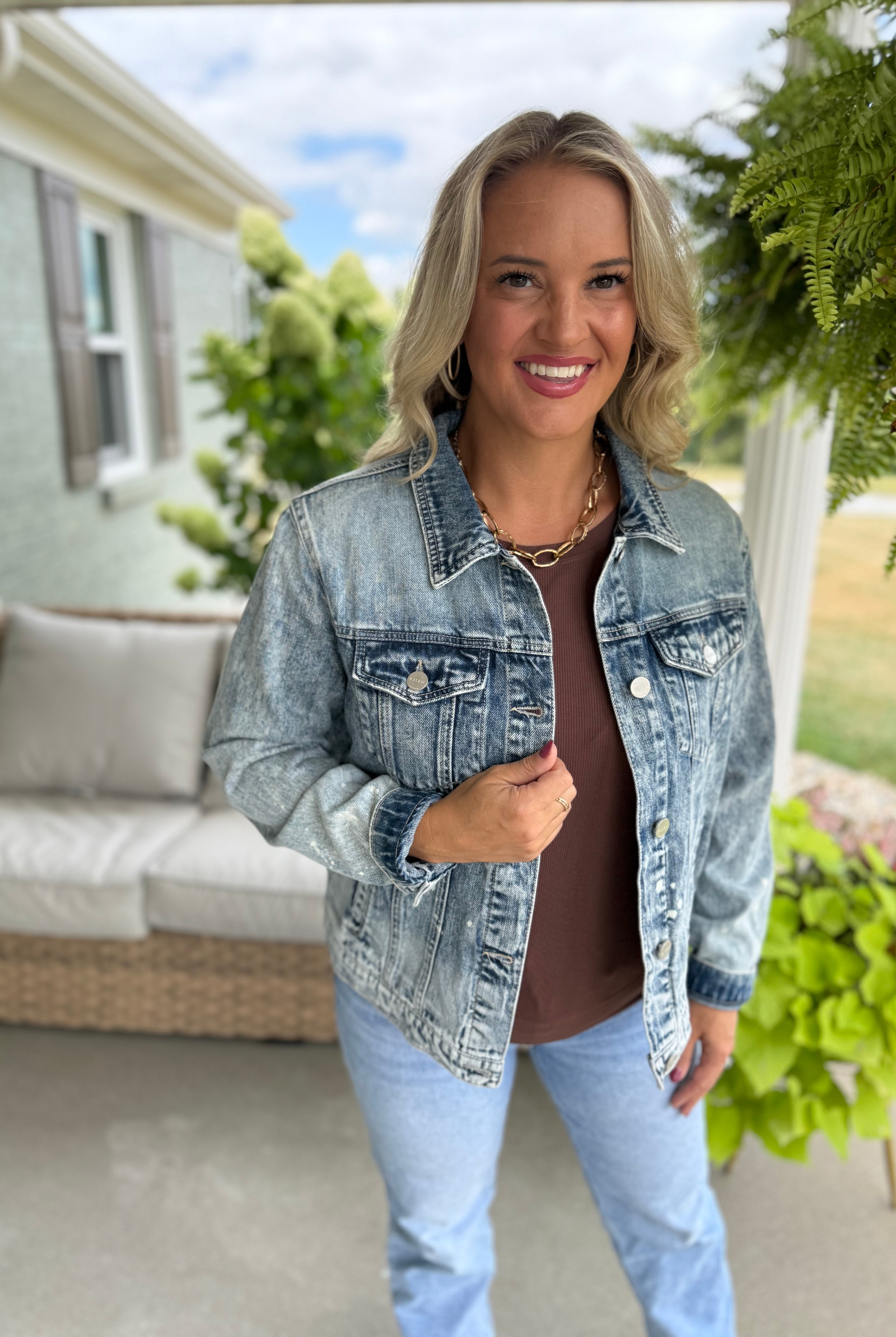 Denim Delight Jacket-170 Jackets/Outerwear-Risen-The Lovely Closet, Women's Fashion Boutique in Alexandria, KY