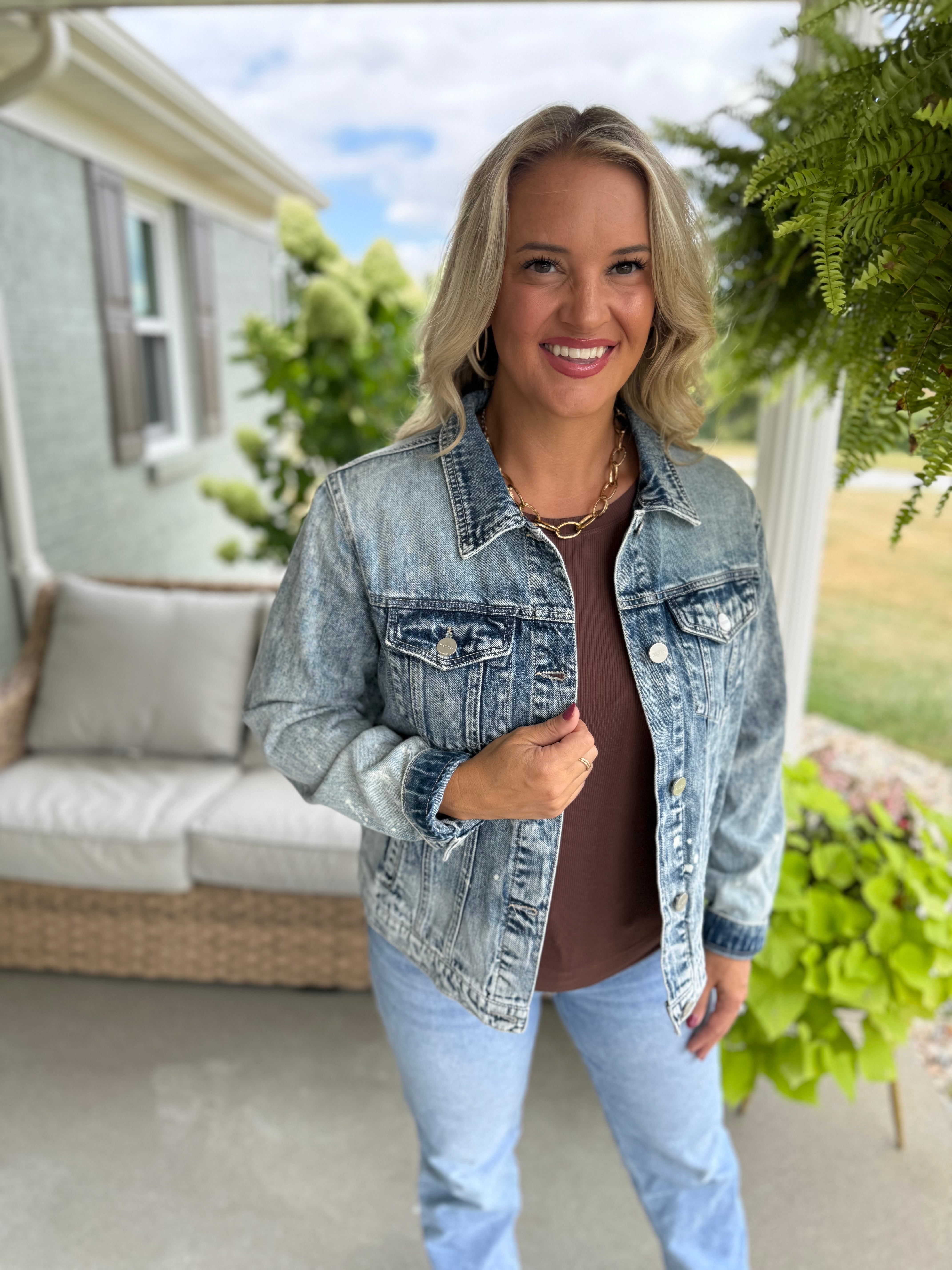 Denim Delight Jacket-170 Jackets/Outerwear-Risen-The Lovely Closet, Women's Fashion Boutique in Alexandria, KY