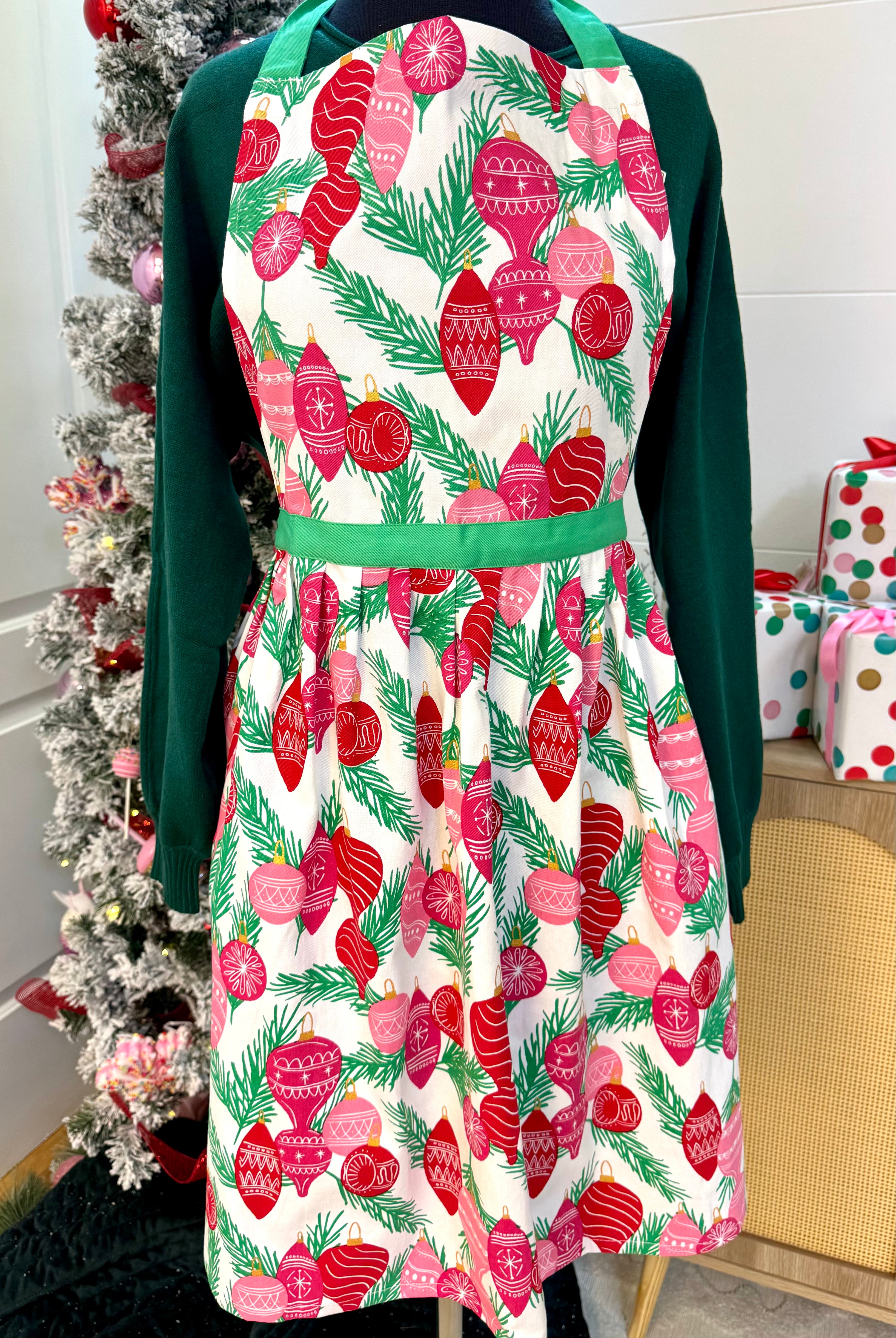 Apron Adult - Trim The Tree-350 Holiday-Mary Square-The Lovely Closet, Women's Fashion Boutique in Alexandria, KY