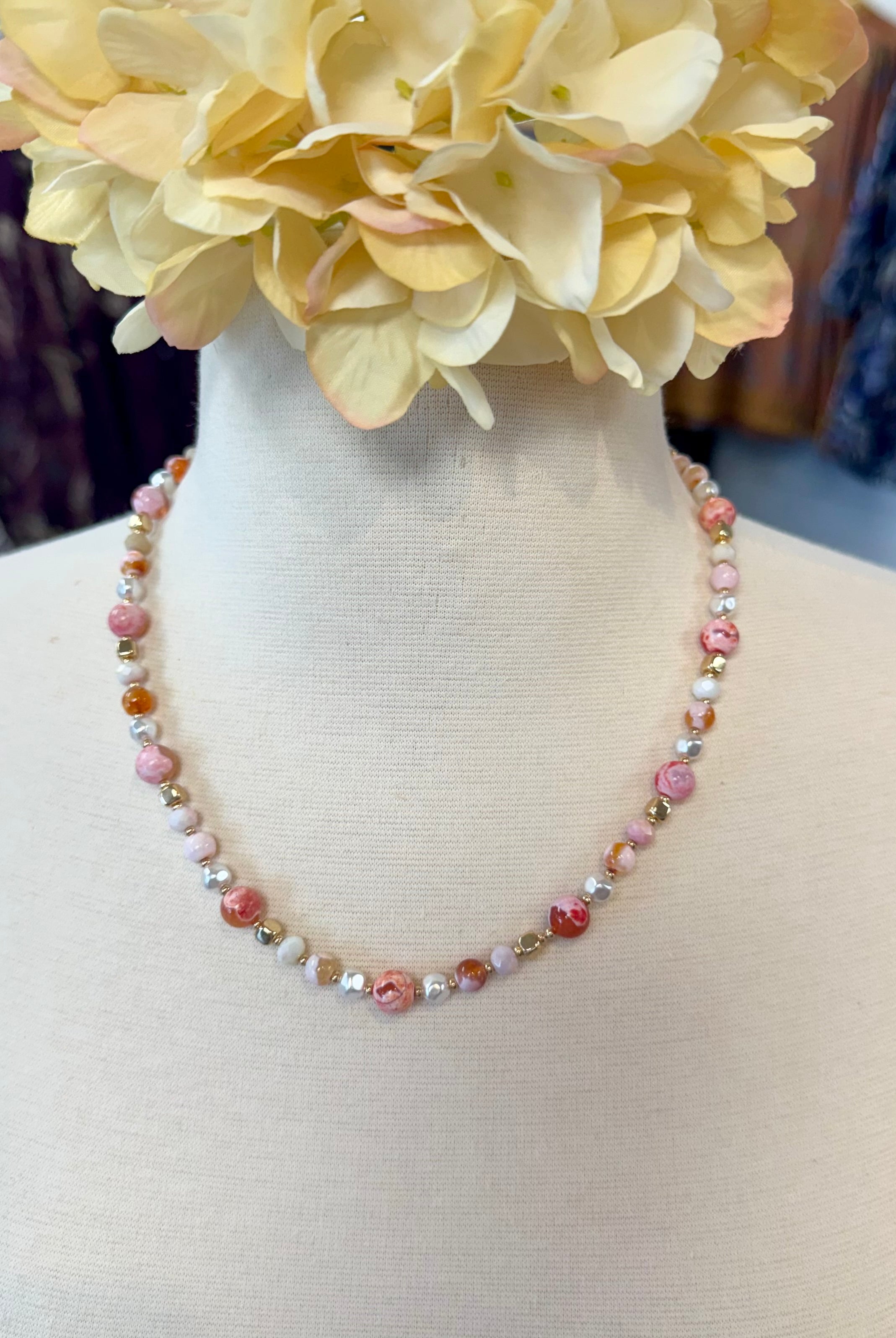 Cotton Candy Beaded Necklace-280 Accessories-judson-The Lovely Closet, Women's Fashion Boutique in Alexandria, KY