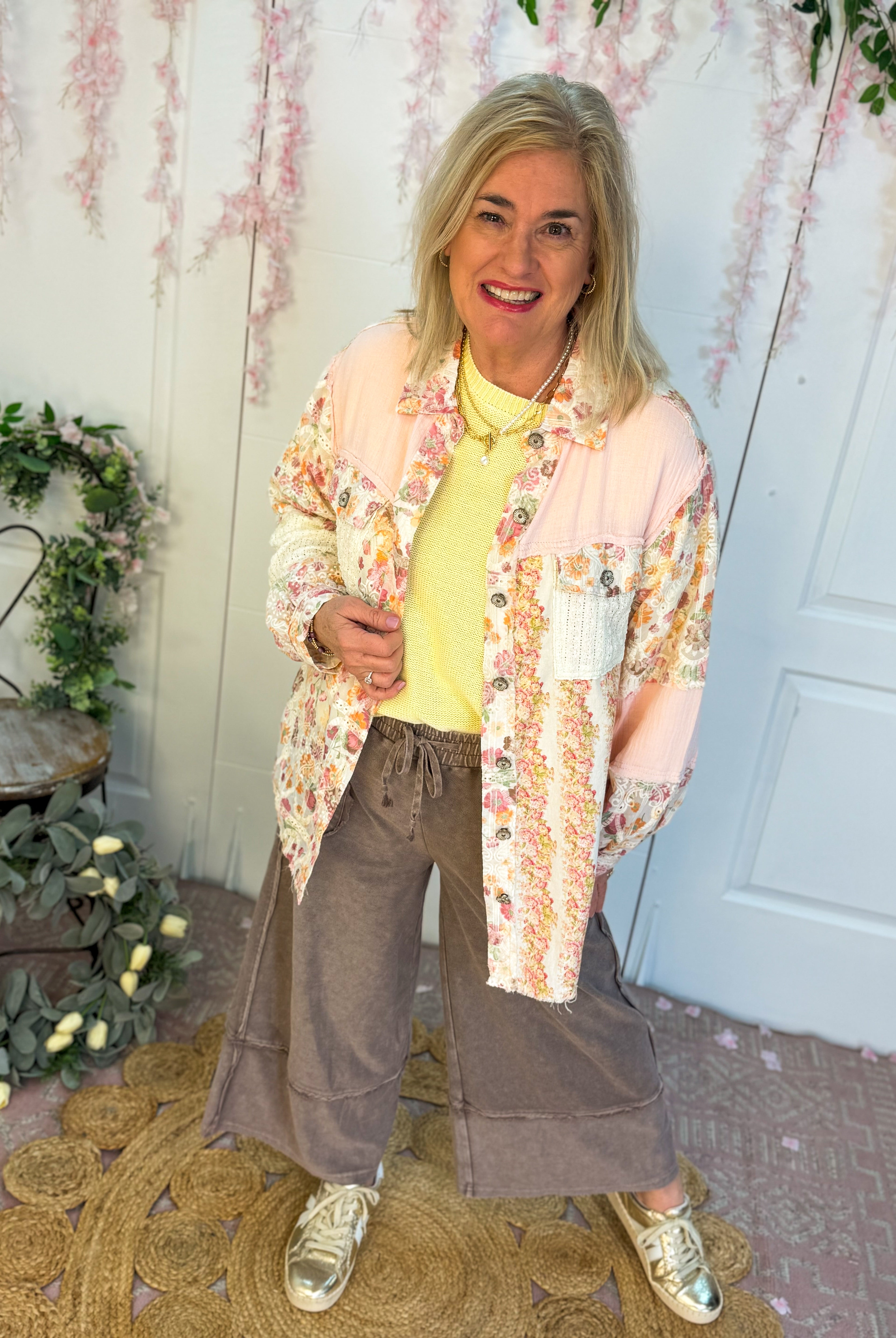 The Blush Edit Shirt Jacket-110 Long Sleeve Top-Pol Clothing-The Lovely Closet, Women's Fashion Boutique in Alexandria, KY