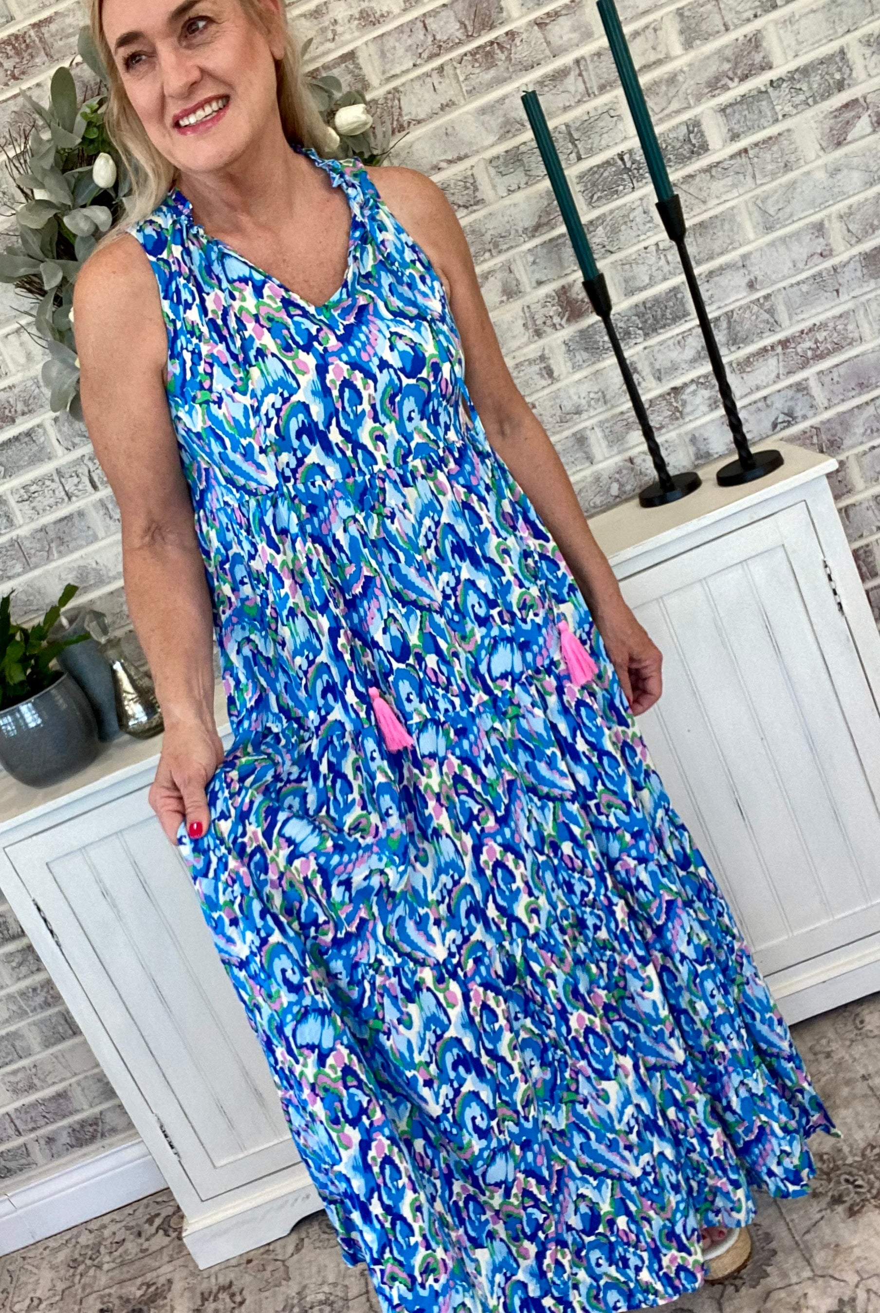 Sea Side Chic Maxi Dress-180 Dresses-The Lovely Closet-The Lovely Closet, Women's Fashion Boutique in Alexandria, KY