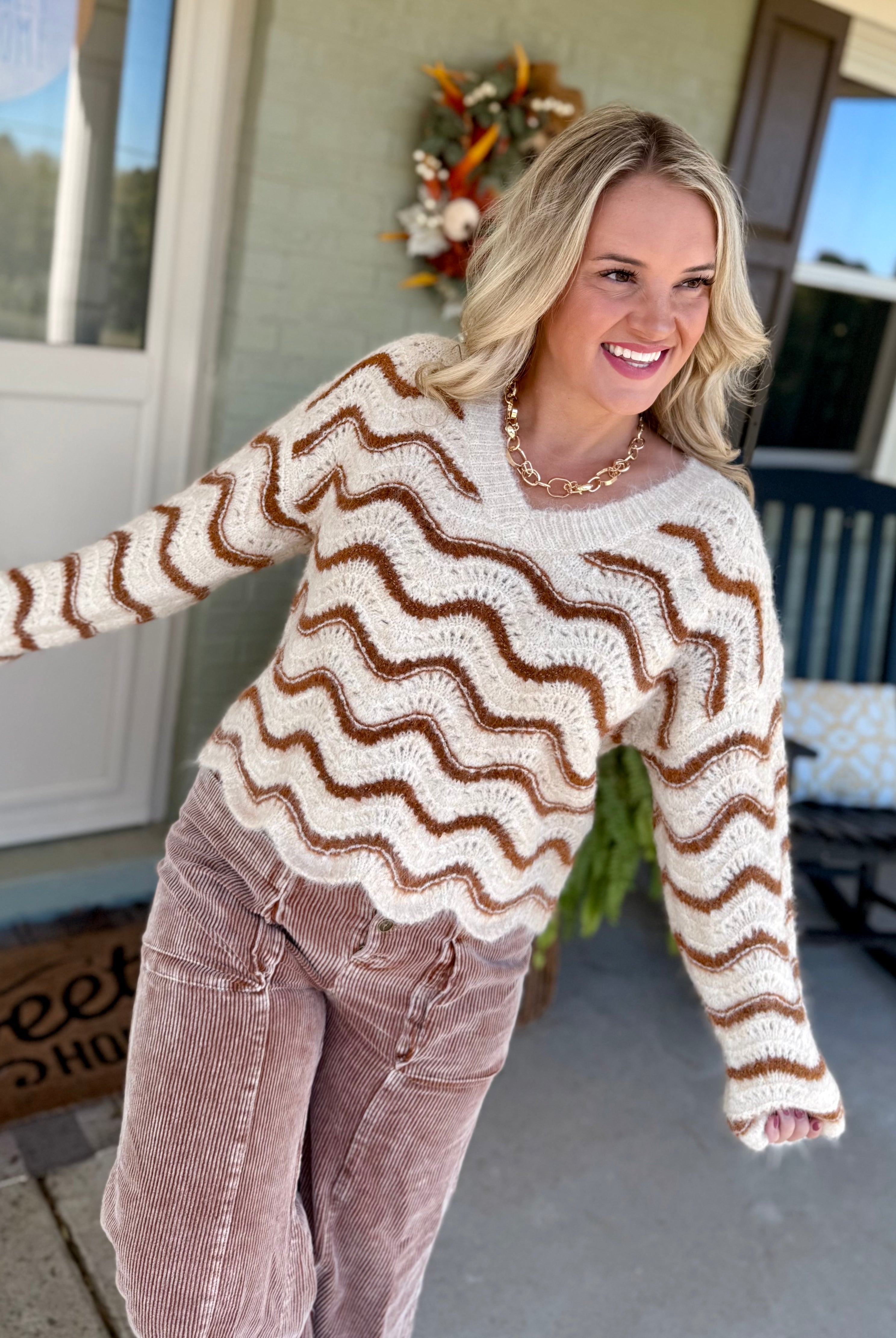 Maple Kiss Sweater-140 Sweaters-bibi-The Lovely Closet, Women's Fashion Boutique in Alexandria, KY