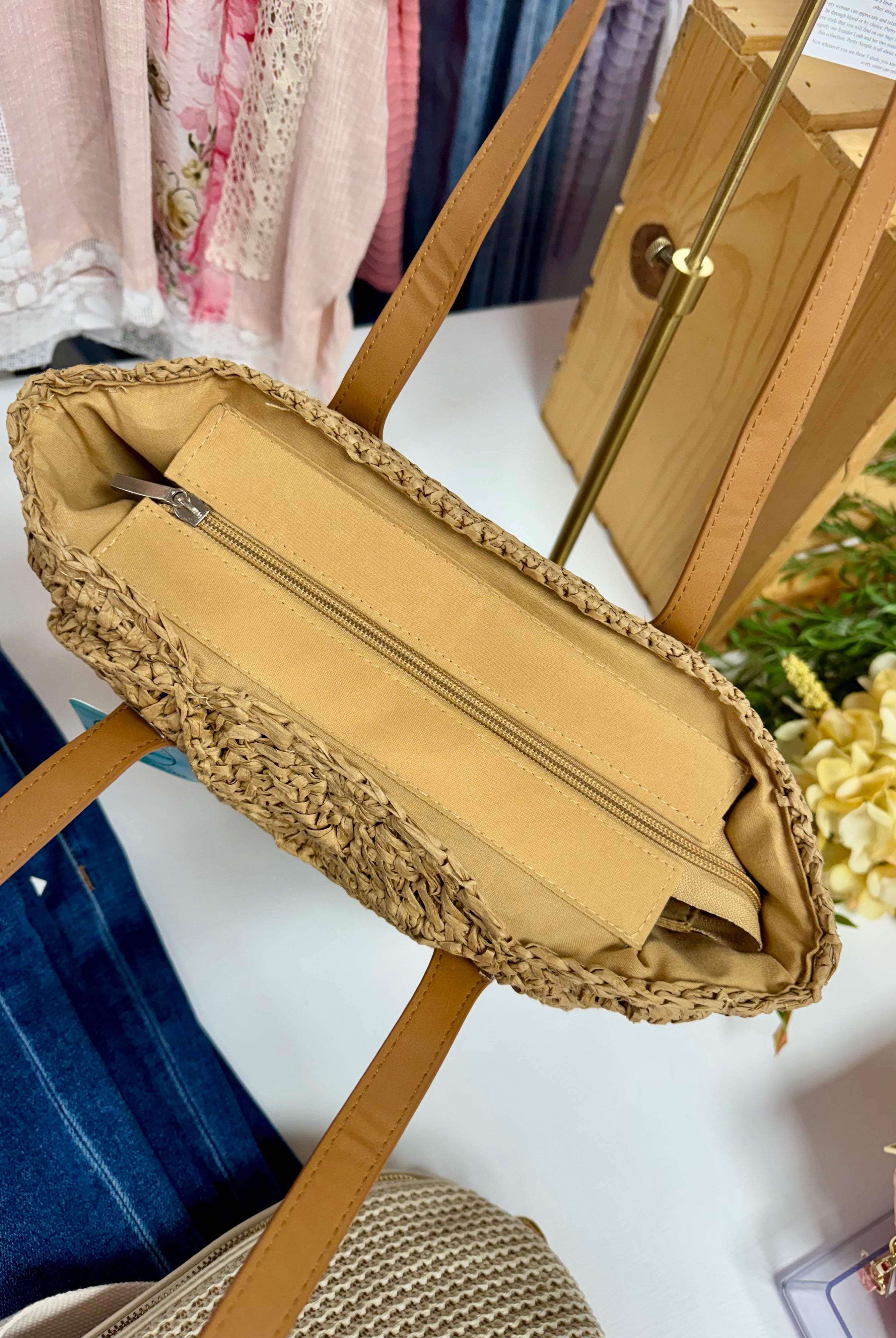 Straw Tote VMD-280 Accessories-judson-The Lovely Closet, Women's Fashion Boutique in Alexandria, KY