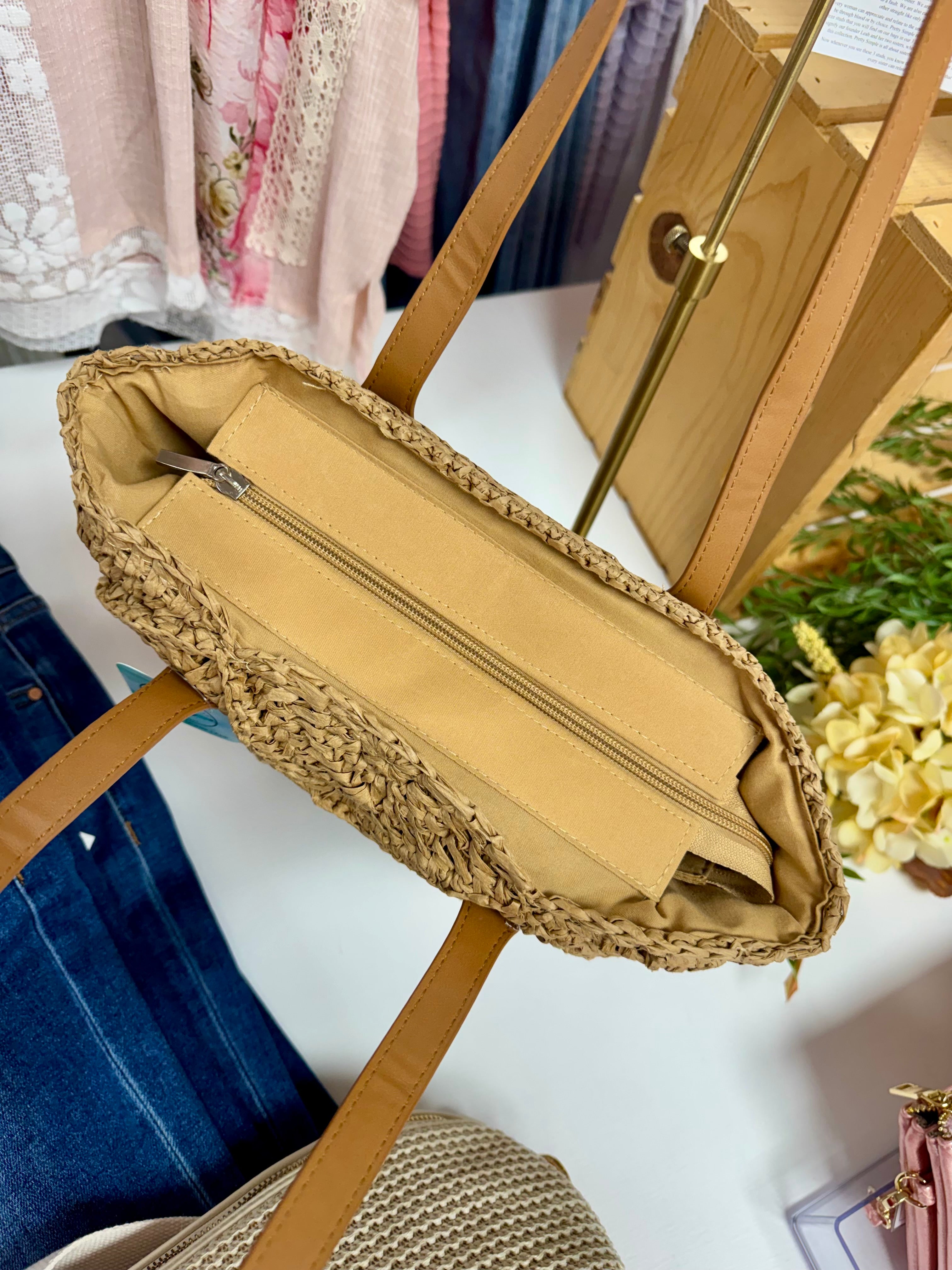 Straw Tote-280 Accessories-judson-The Lovely Closet, Women's Fashion Boutique in Alexandria, KY
