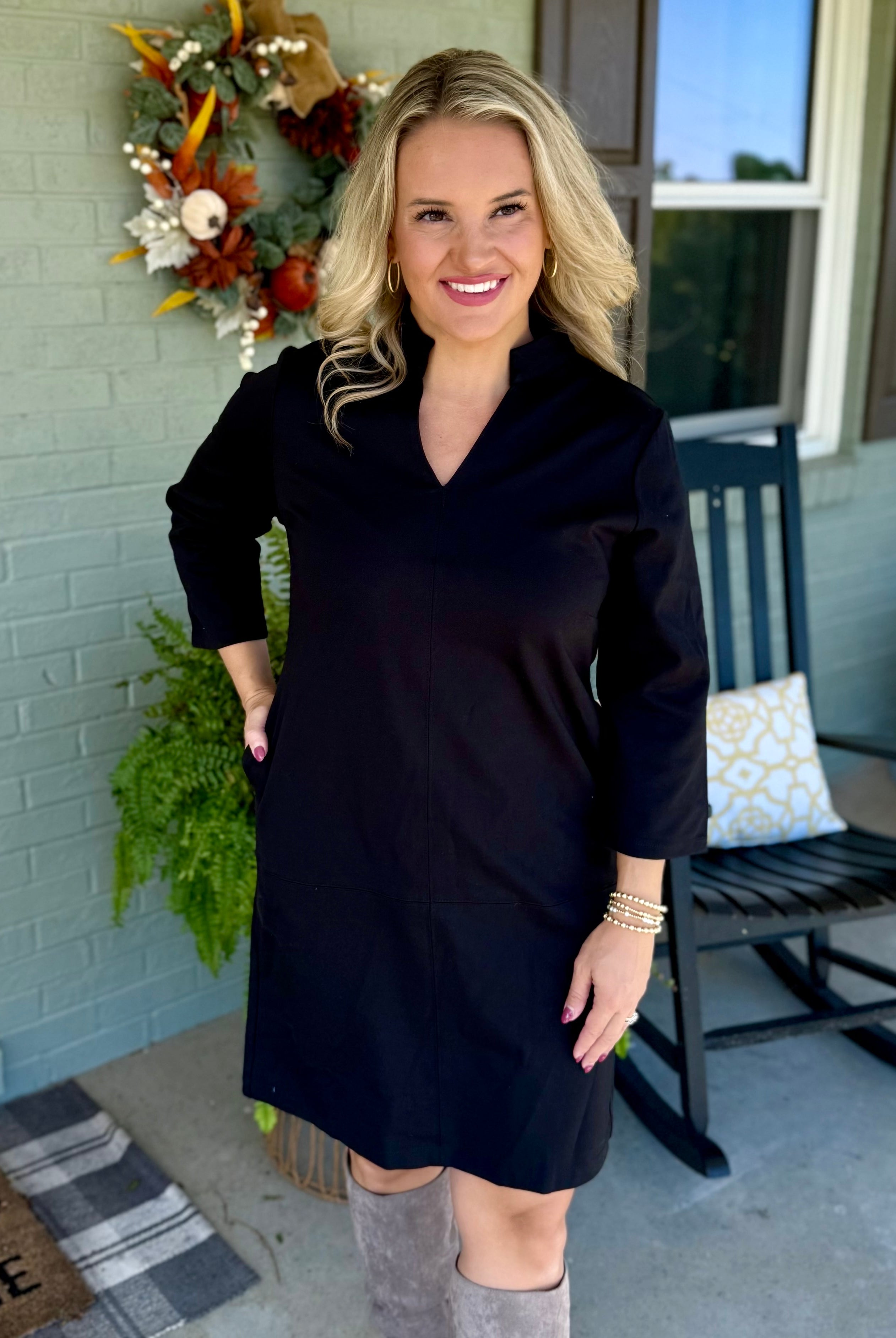 Magic A-Line Dress - Black-180 Dresses-Dear Scarlett-The Lovely Closet, Women's Fashion Boutique in Alexandria, KY