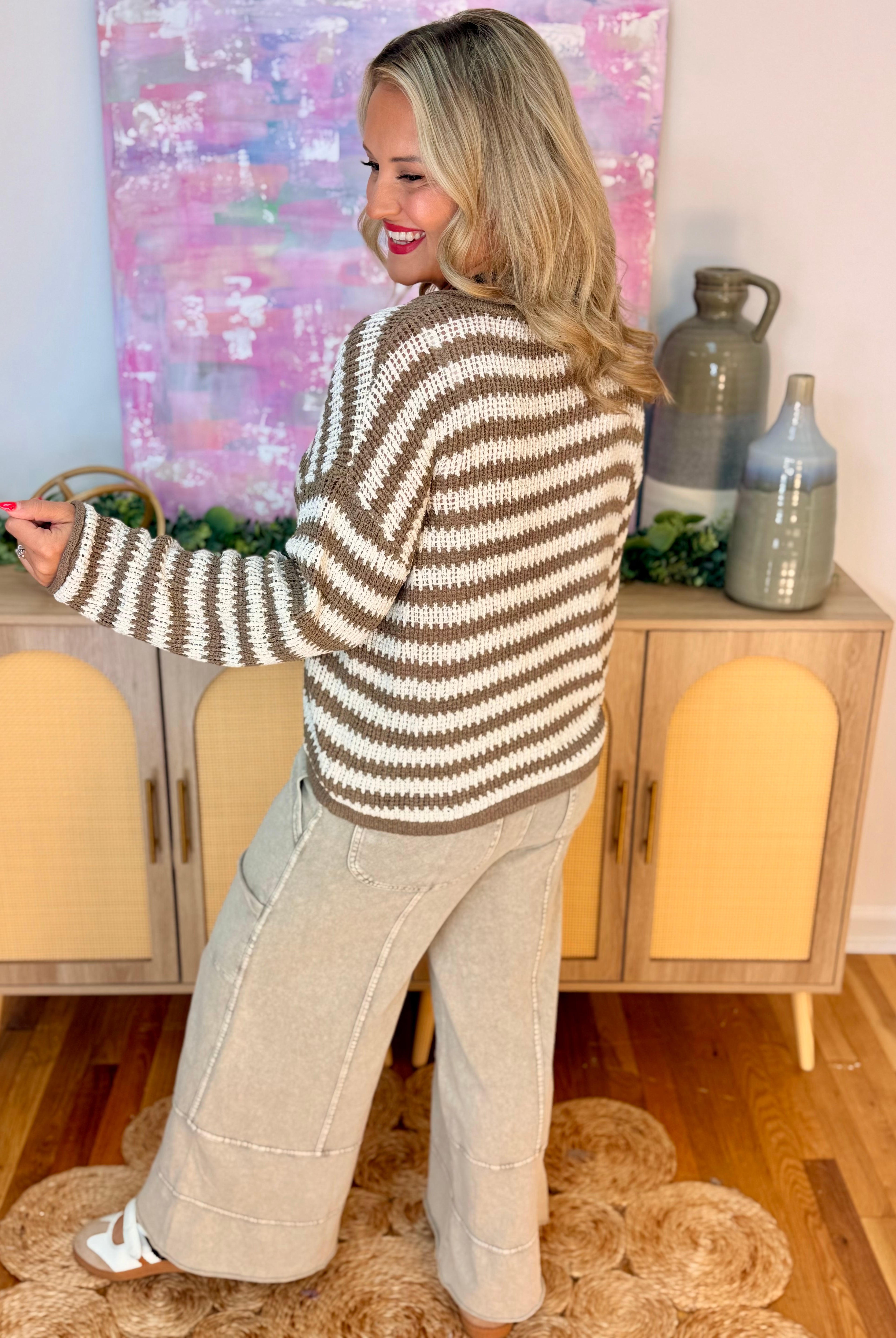 Scenic Route Sweater - Mocha-110 Long Sleeve Top-Blu Pepper-The Lovely Closet, Women's Fashion Boutique in Alexandria, KY