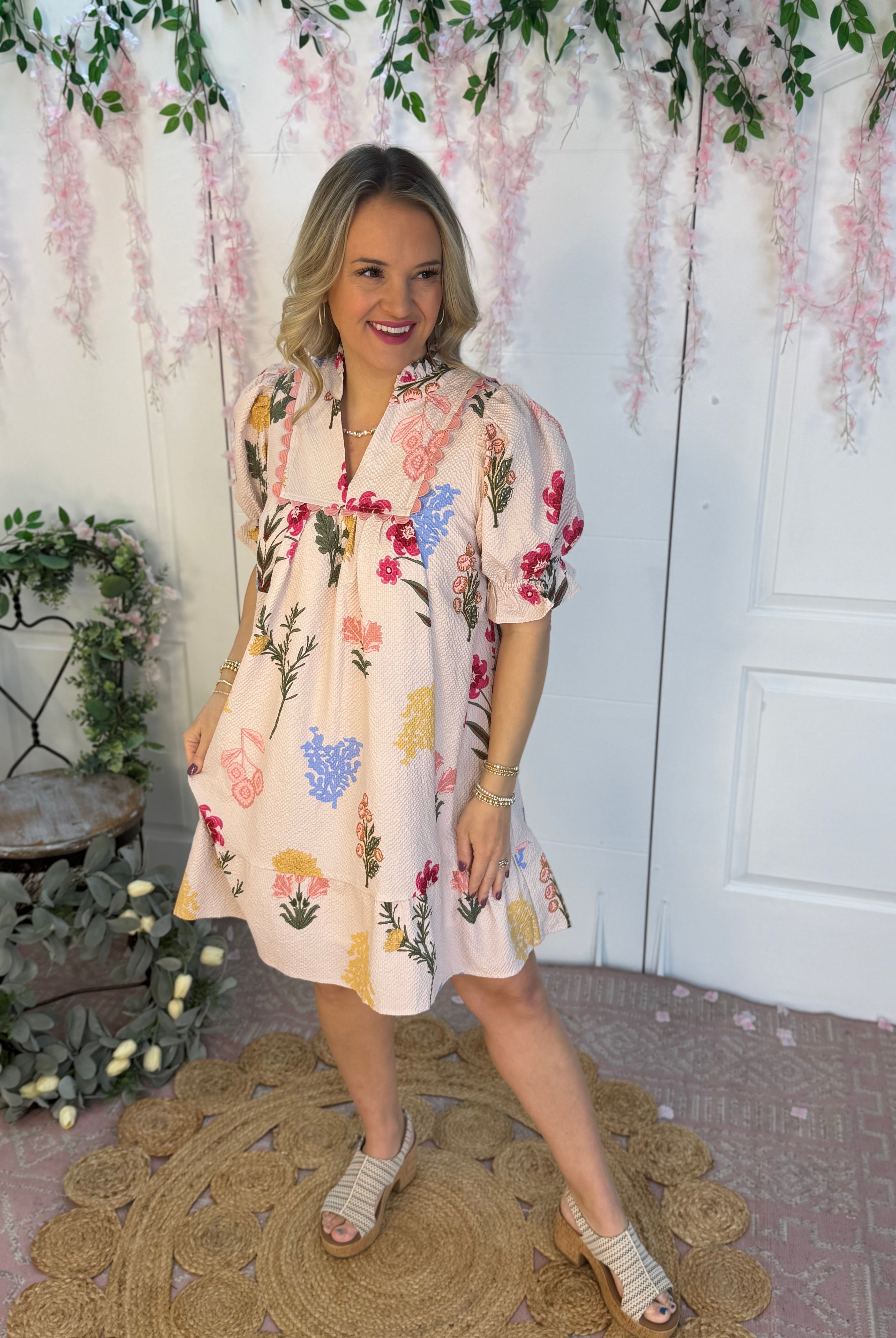 Springtime Dream Dress-180 Dresses-Umgee-The Lovely Closet, Women's Fashion Boutique in Alexandria, KY