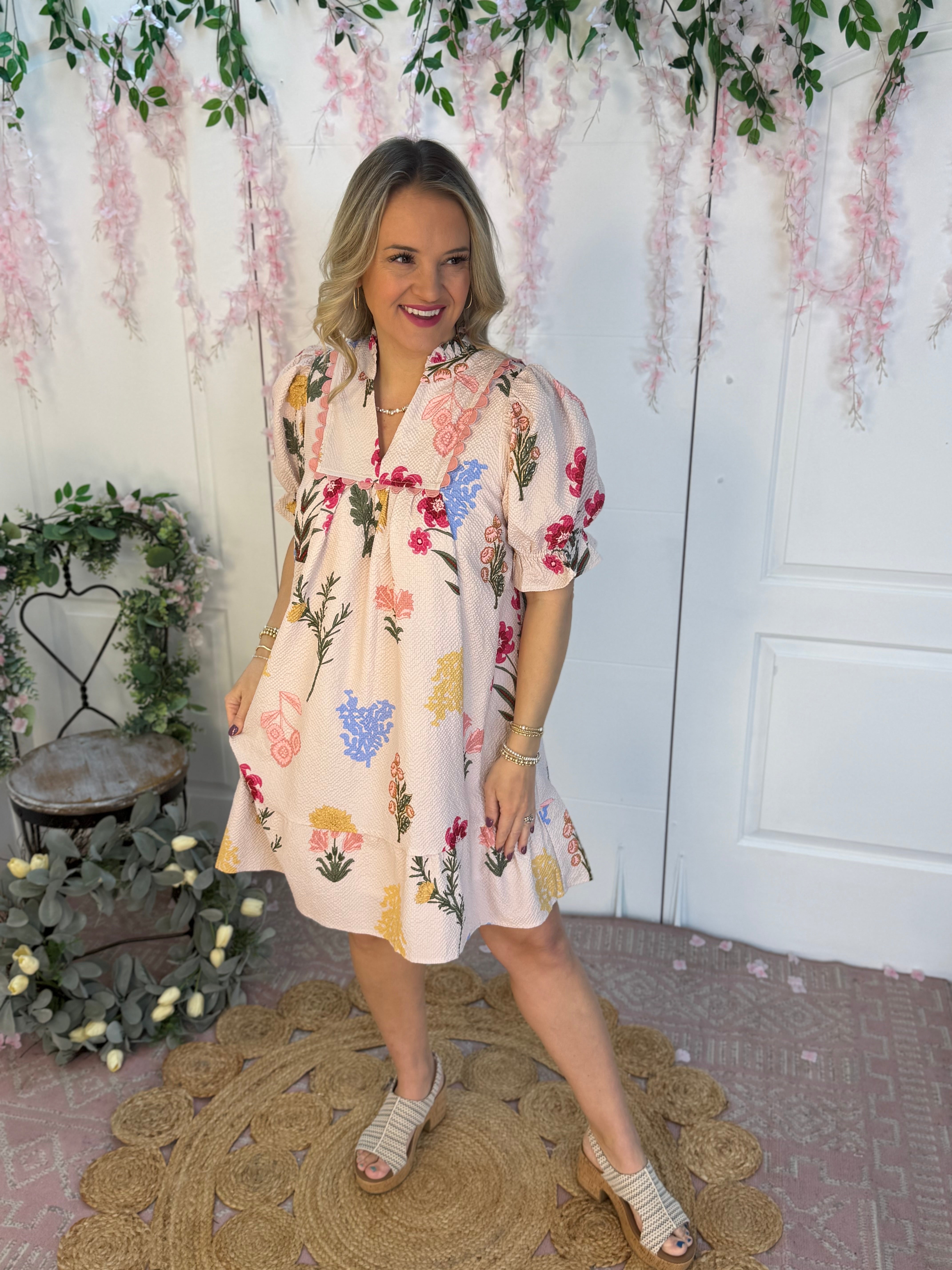 Springtime Dream Dress-180 Dresses-Umgee-The Lovely Closet, Women's Fashion Boutique in Alexandria, KY