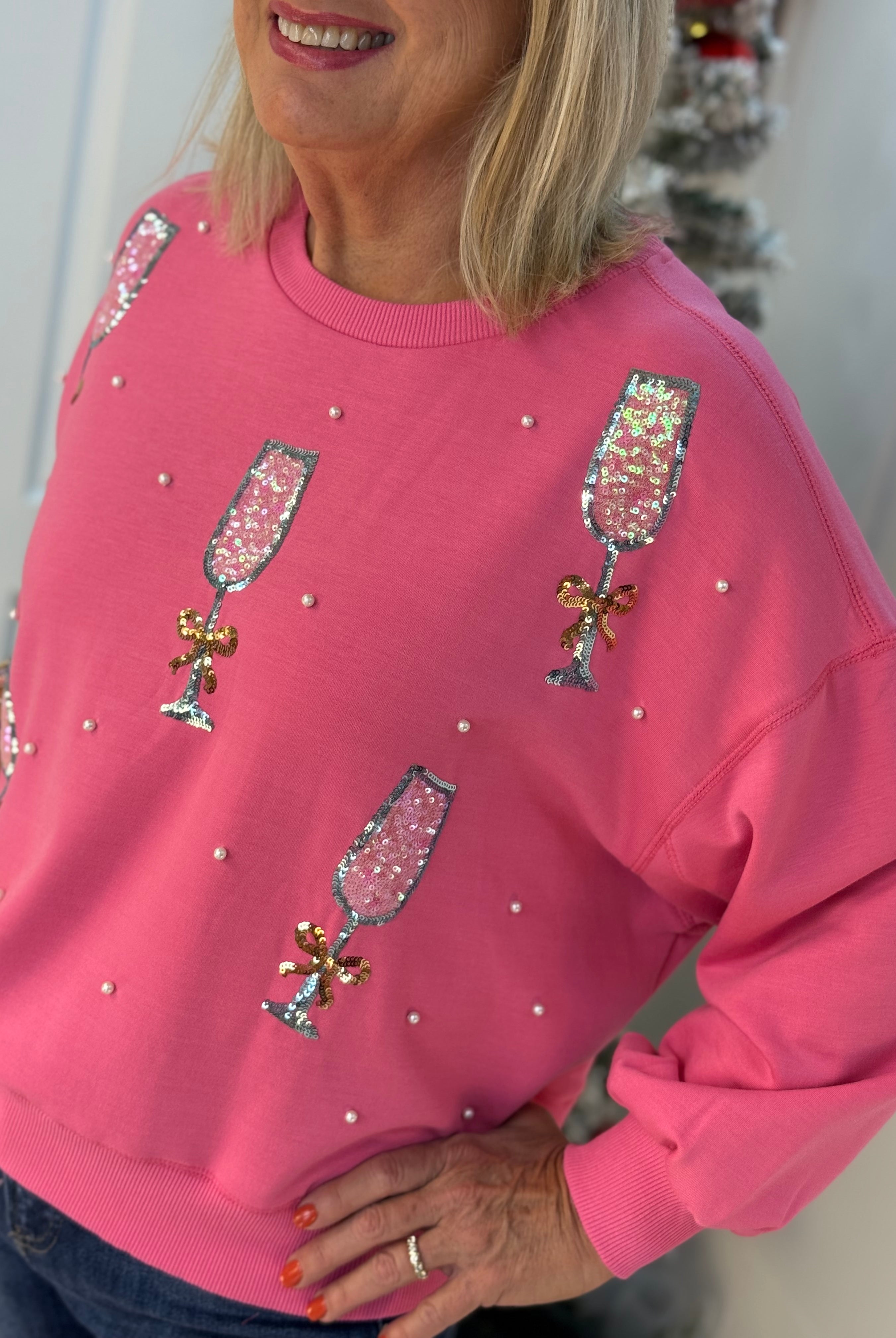 Millie Cheers Pullover-150 Sweatshirts-Mary Square-The Lovely Closet, Women's Fashion Boutique in Alexandria, KY