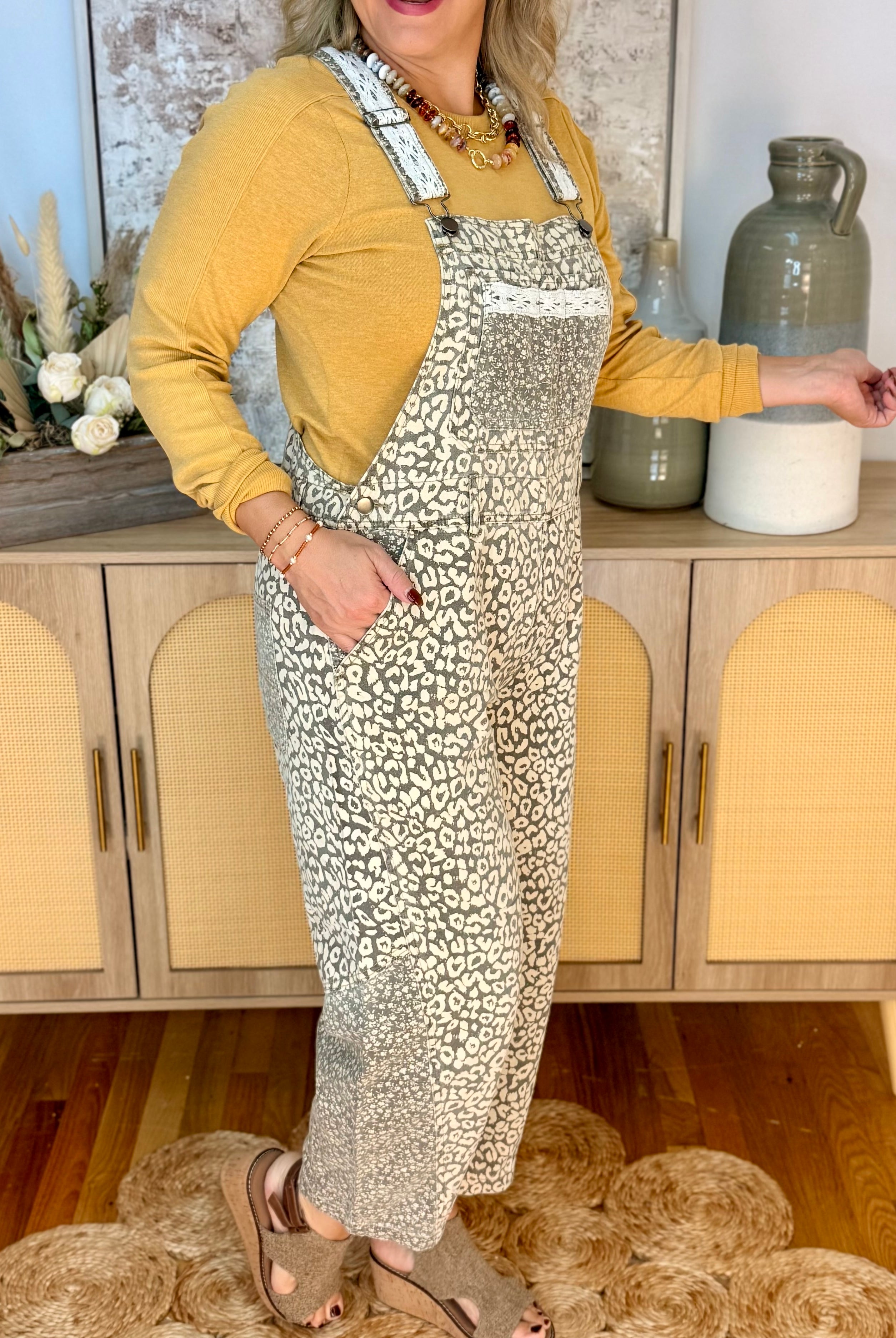 Wild About It Overalls - Mocha Grey-190 Rompers/Jumpsuits/Sets-easel-The Lovely Closet, Women's Fashion Boutique in Alexandria, KY