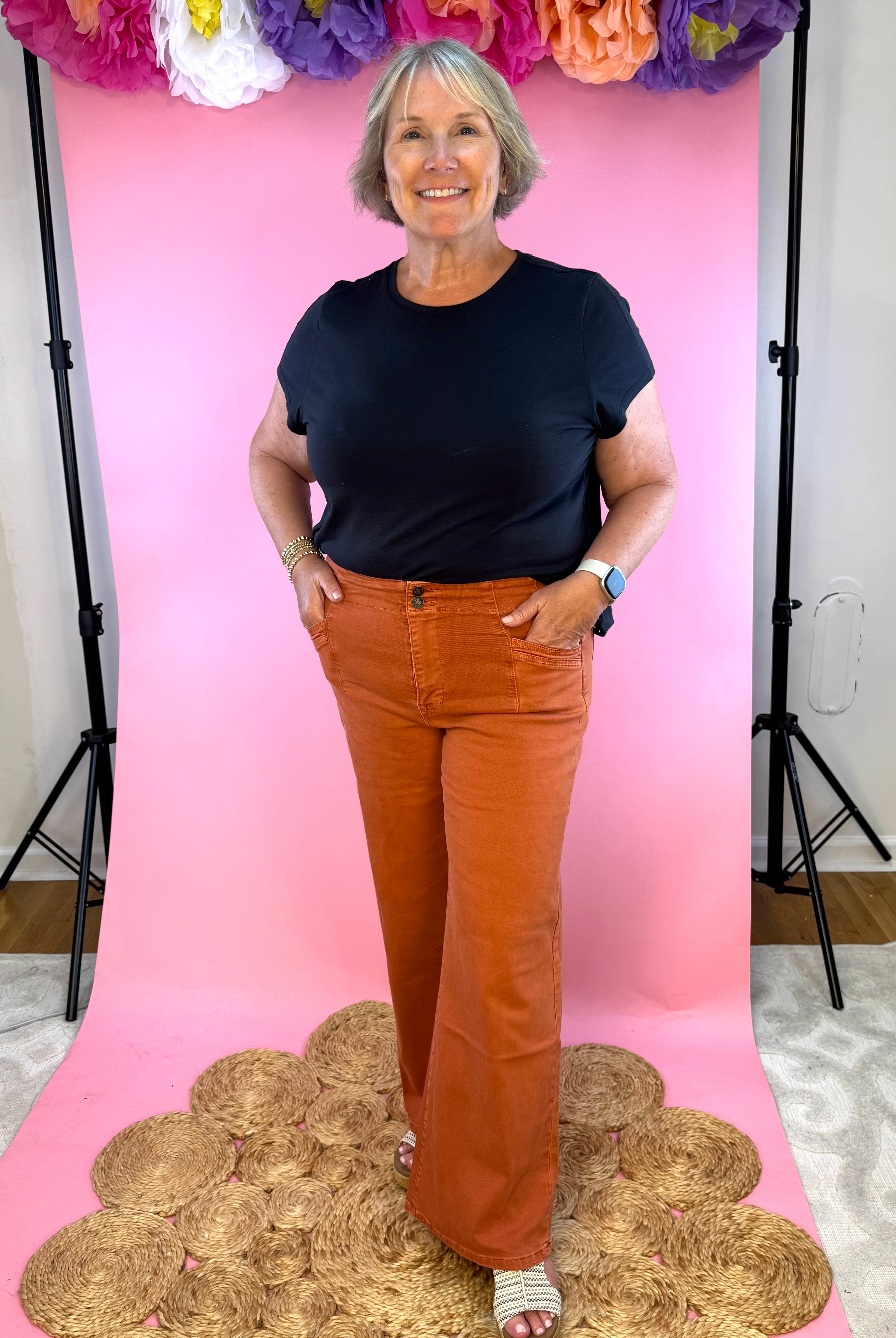 Mica High Rise Wide Leg Pants - Penny-210 Jeans-Mica Denim-The Lovely Closet, Women's Fashion Boutique in Alexandria, KY