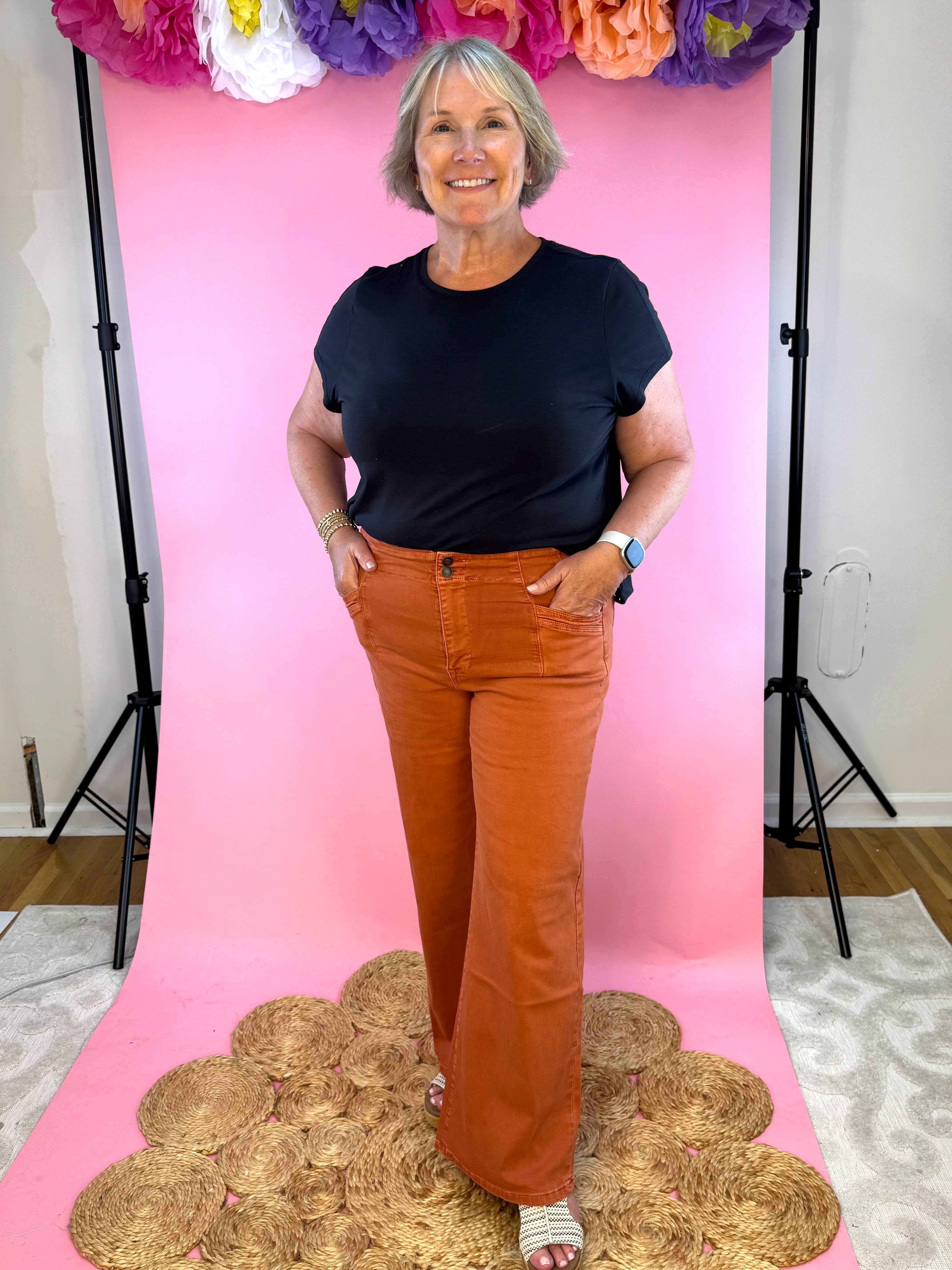 Mica High Rise Wide Leg Pants - Penny-210 Jeans-Mica Denim-The Lovely Closet, Women's Fashion Boutique in Alexandria, KY