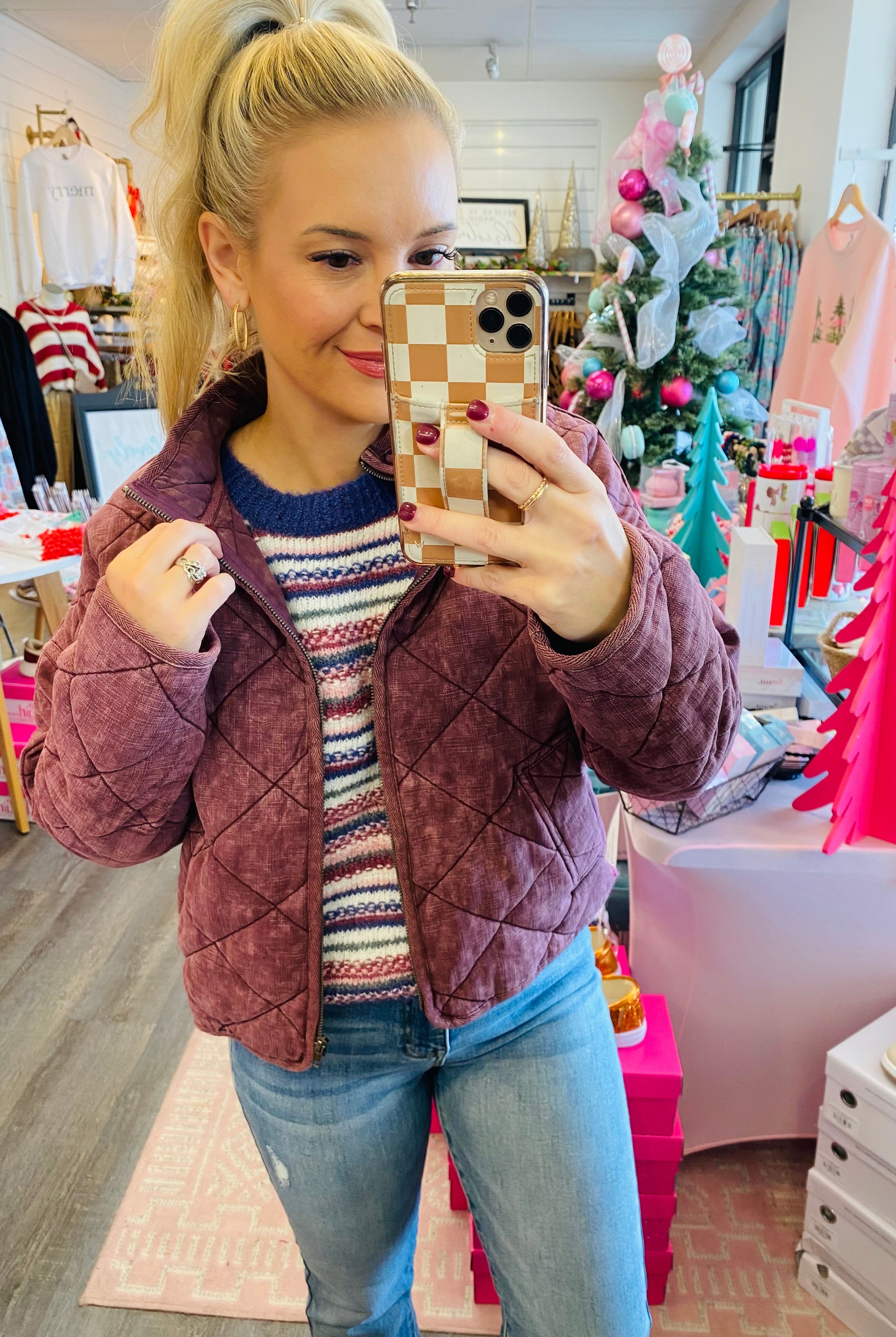 FINAL SALE - Plum Perfect Jacket-999 History-The Lovely Closet-The Lovely Closet, Women's Fashion Boutique in Alexandria, KY