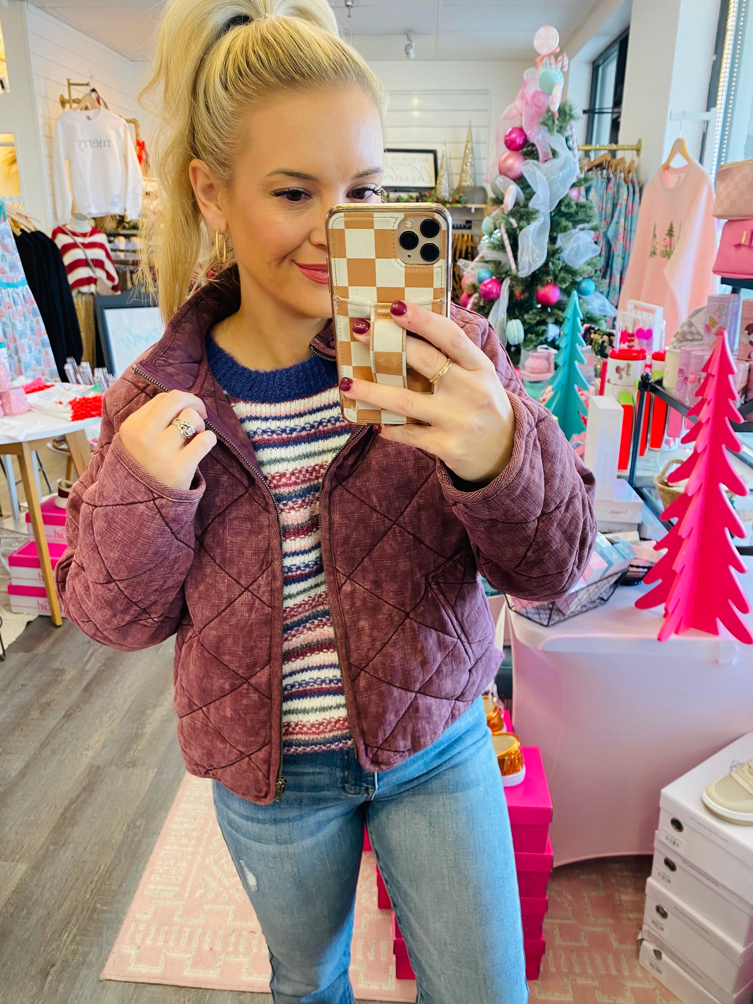 FINAL SALE - Plum Perfect Jacket-999 History-The Lovely Closet-The Lovely Closet, Women's Fashion Boutique in Alexandria, KY