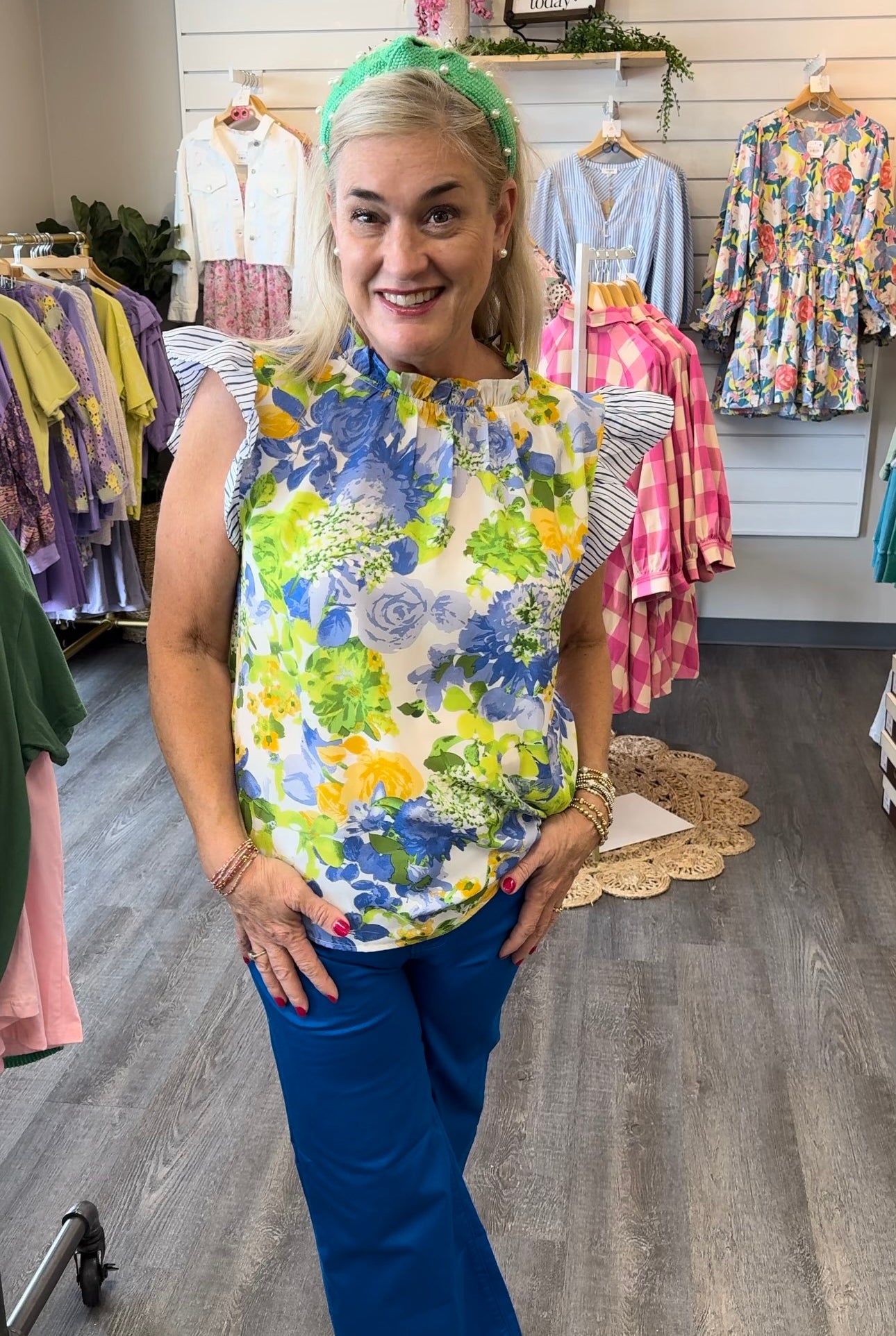 FINAL SALE Ray of Sunshine Blouse-100 Short Sleeve Tops-The Lovely Closet-The Lovely Closet, Women's Fashion Boutique in Alexandria, KY