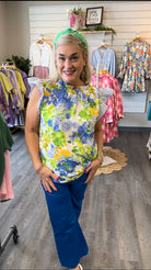 FINAL SALE Ray of Sunshine Blouse-100 Short Sleeve Tops-The Lovely Closet-The Lovely Closet, Women's Fashion Boutique in Alexandria, KY