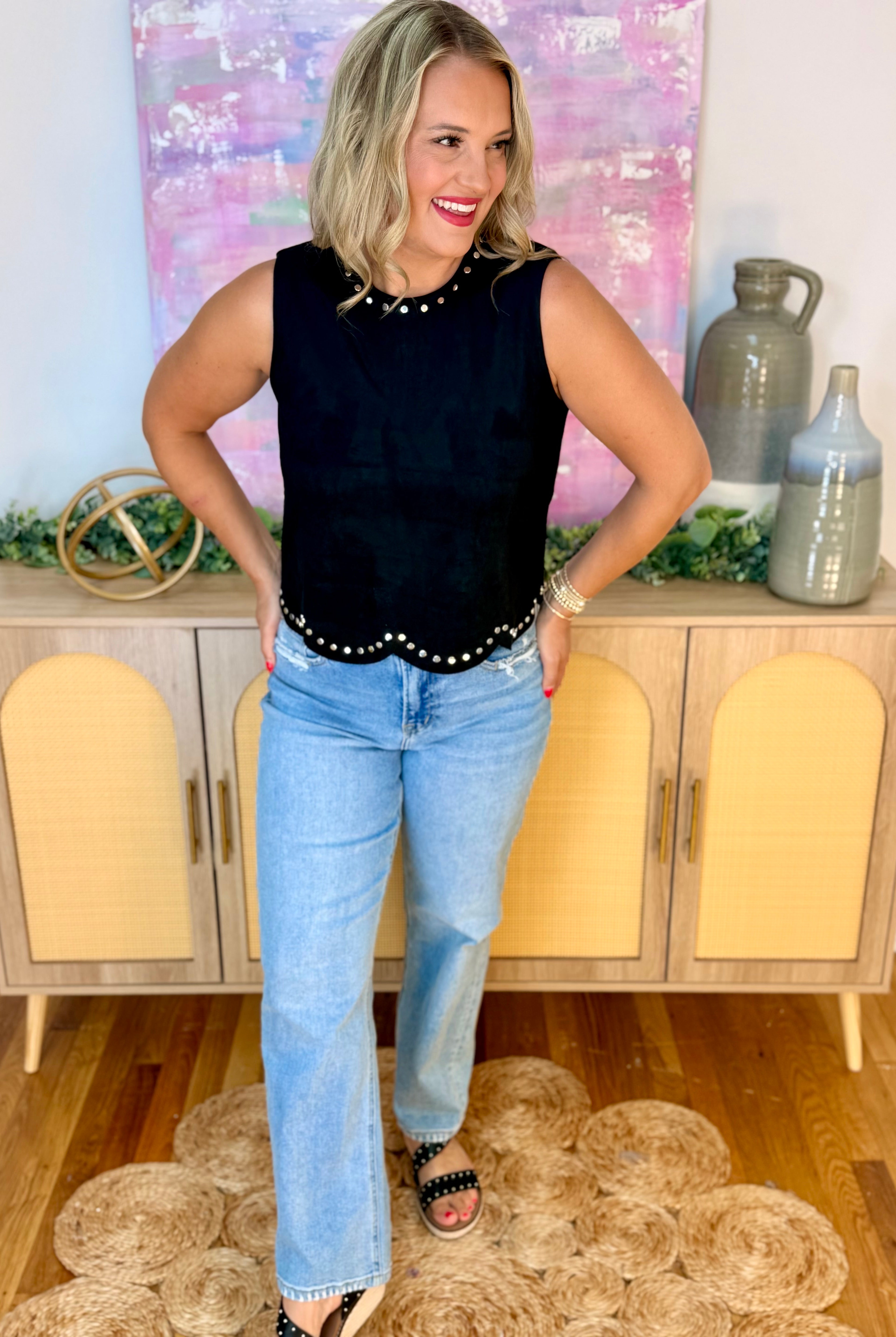 Sweet Sophistication Sleeveless Top-120 Sleeveless Tops-The Lovely Closet-The Lovely Closet, Women's Fashion Boutique in Alexandria, KY