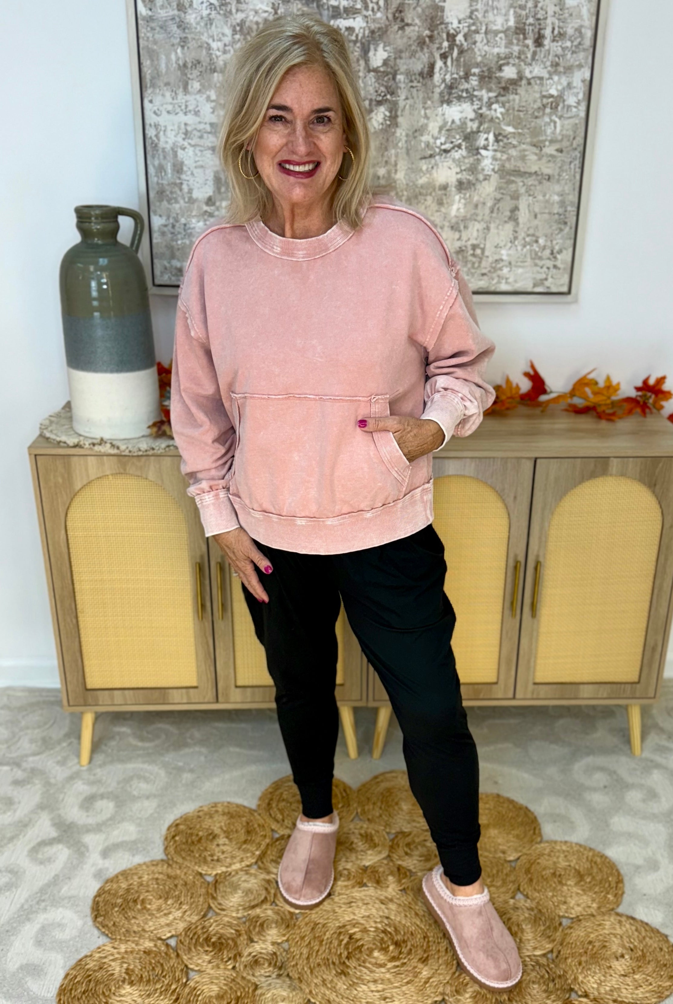 Make Me Blush Mineral Wash Pullover-110 Long Sleeve Top-White Birch-The Lovely Closet, Women's Fashion Boutique in Alexandria, KY