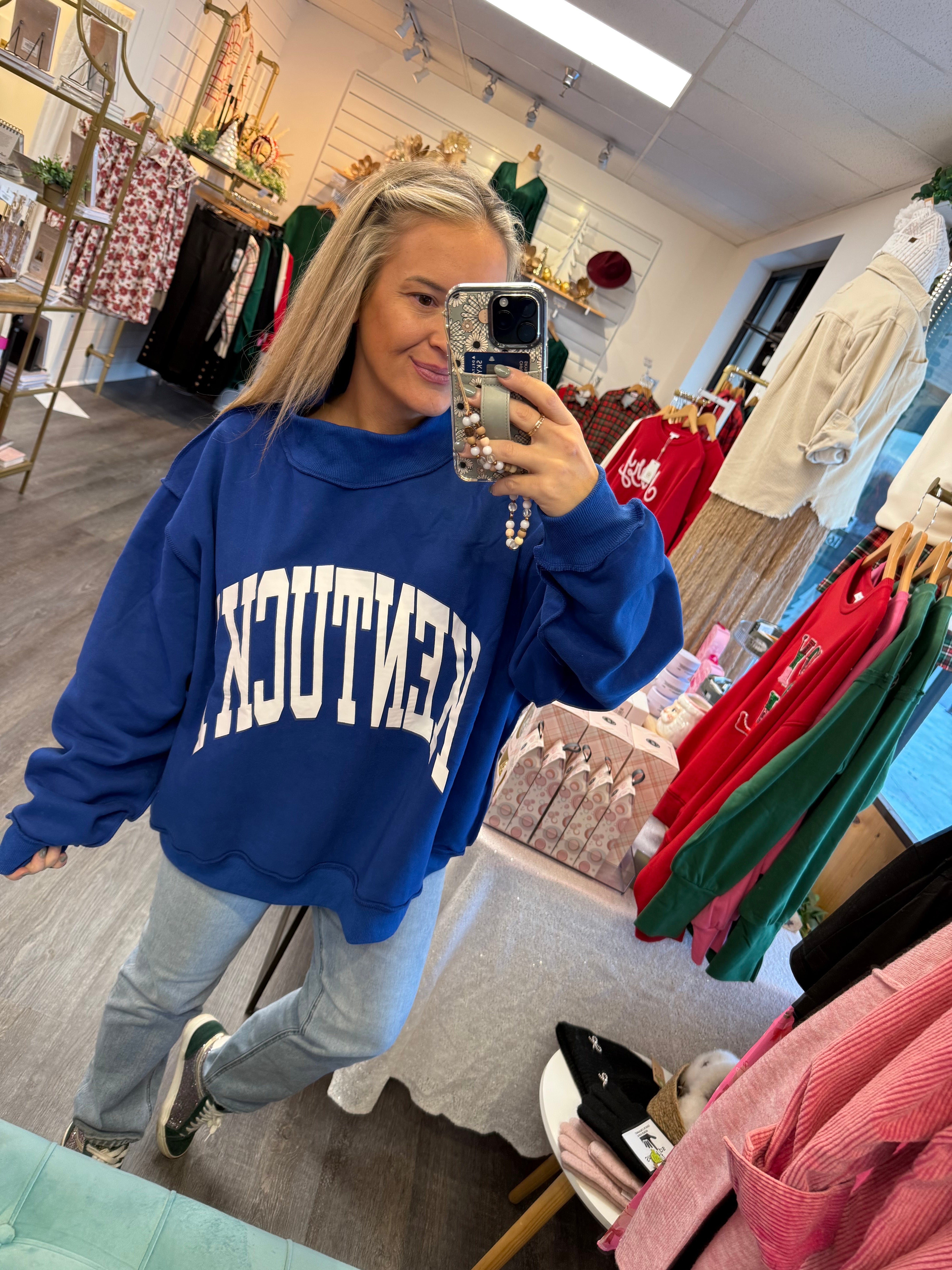 Reversible KY Pullover-110 Long Sleeve Top-Bucketlist-The Lovely Closet, Women's Fashion Boutique in Alexandria, KY