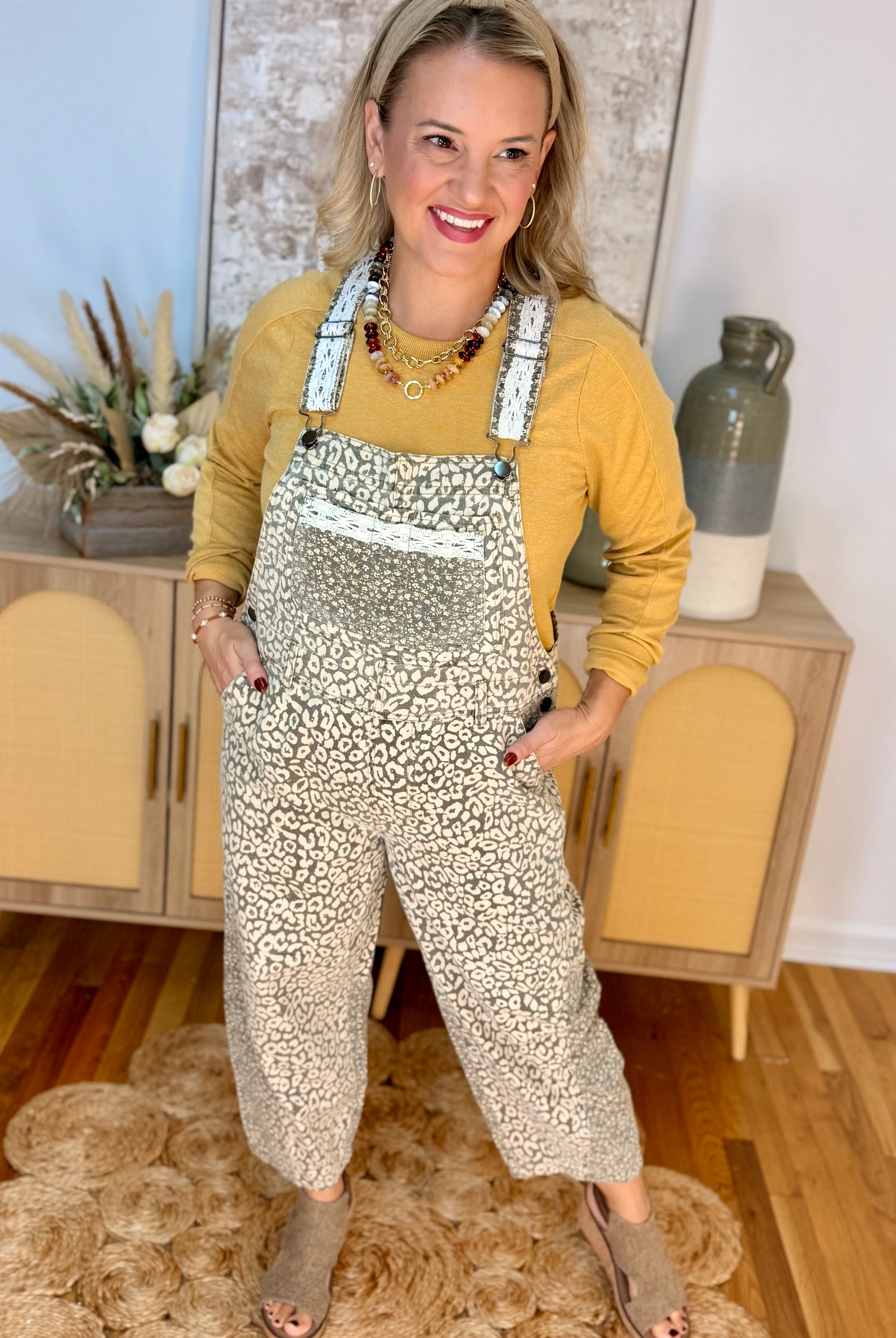 Wild About It Overalls - Mocha Grey-190 Rompers/Jumpsuits/Sets-easel-The Lovely Closet, Women's Fashion Boutique in Alexandria, KY