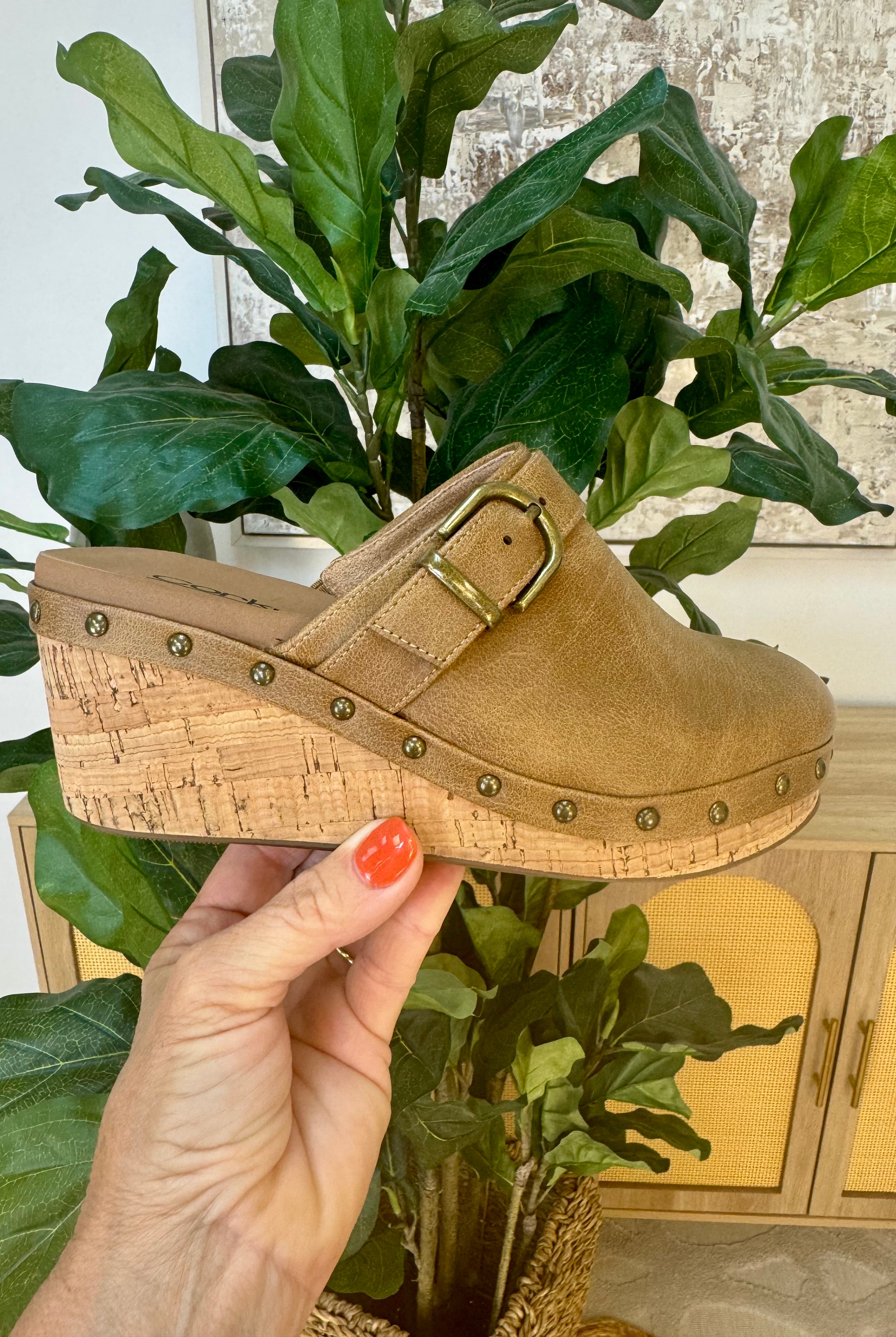 Corkys Who Knew Clog - Tan-270 Shoes-Corkys-The Lovely Closet, Women's Fashion Boutique in Alexandria, KY