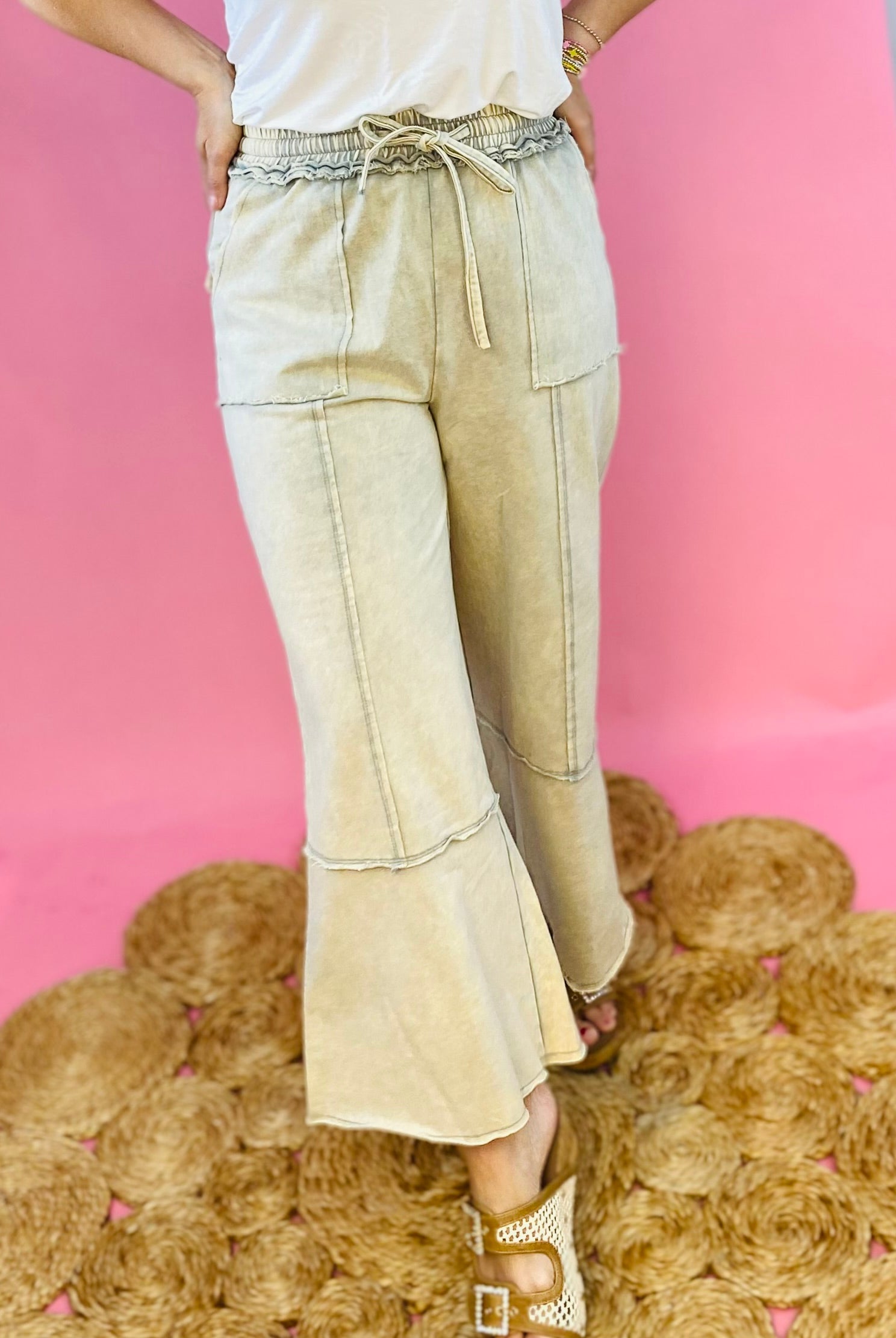 Mineral Washed Pants-240 Pants-Sage + Fig-The Lovely Closet, Women's Fashion Boutique in Alexandria, KY