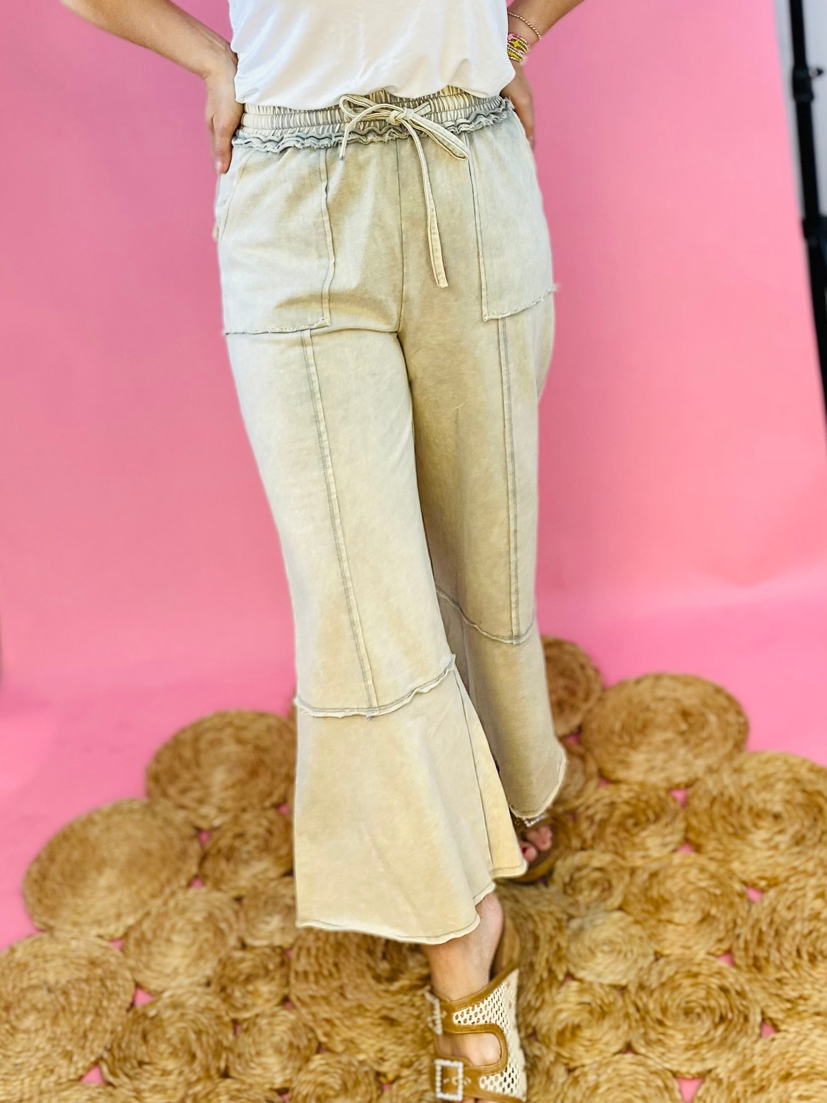 Mineral Washed Pants-240 Pants-Sage + Fig-The Lovely Closet, Women's Fashion Boutique in Alexandria, KY