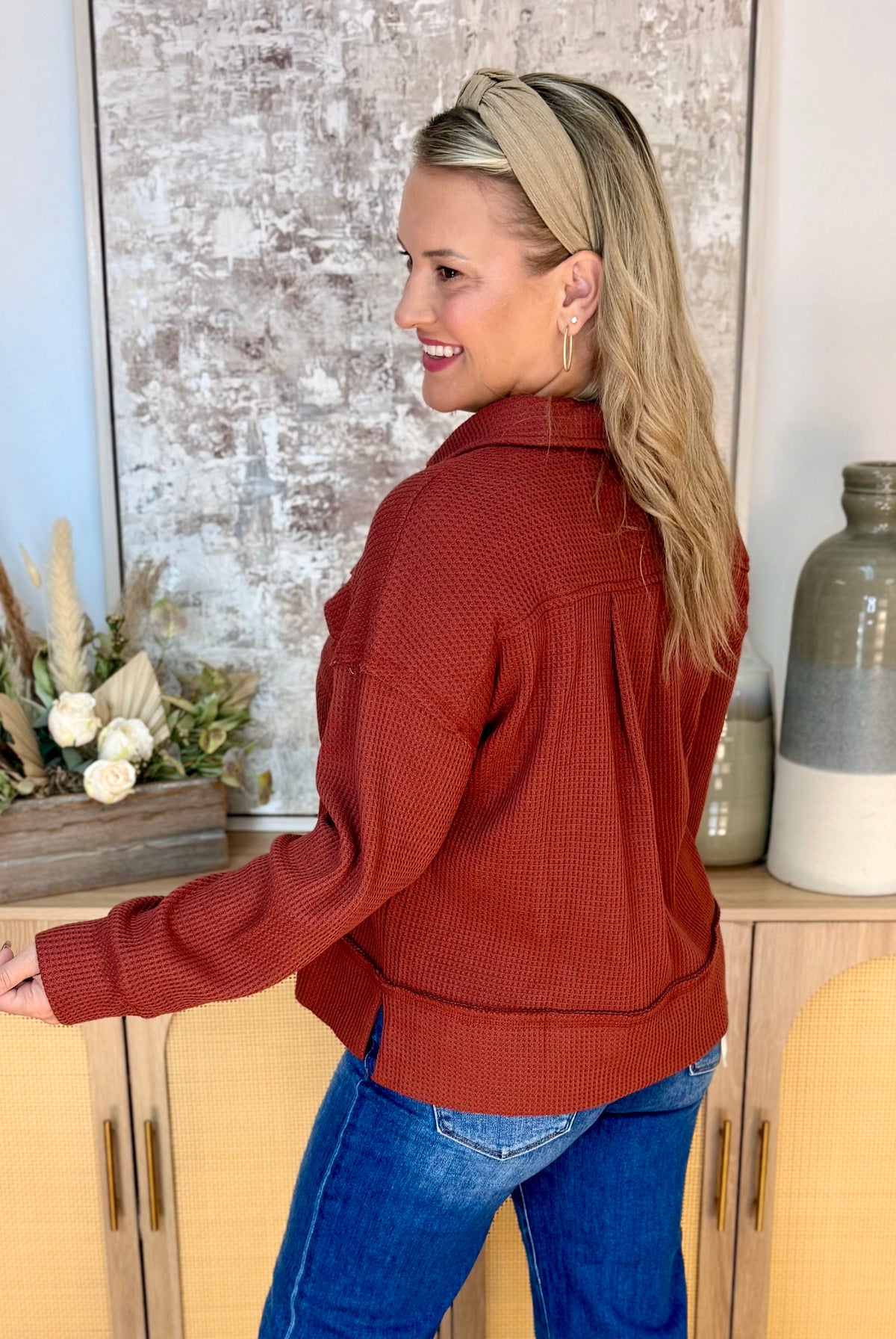 Fireside Charm Shacket-170 Jackets/Outerwear-Staccato-The Lovely Closet, Women's Fashion Boutique in Alexandria, KY