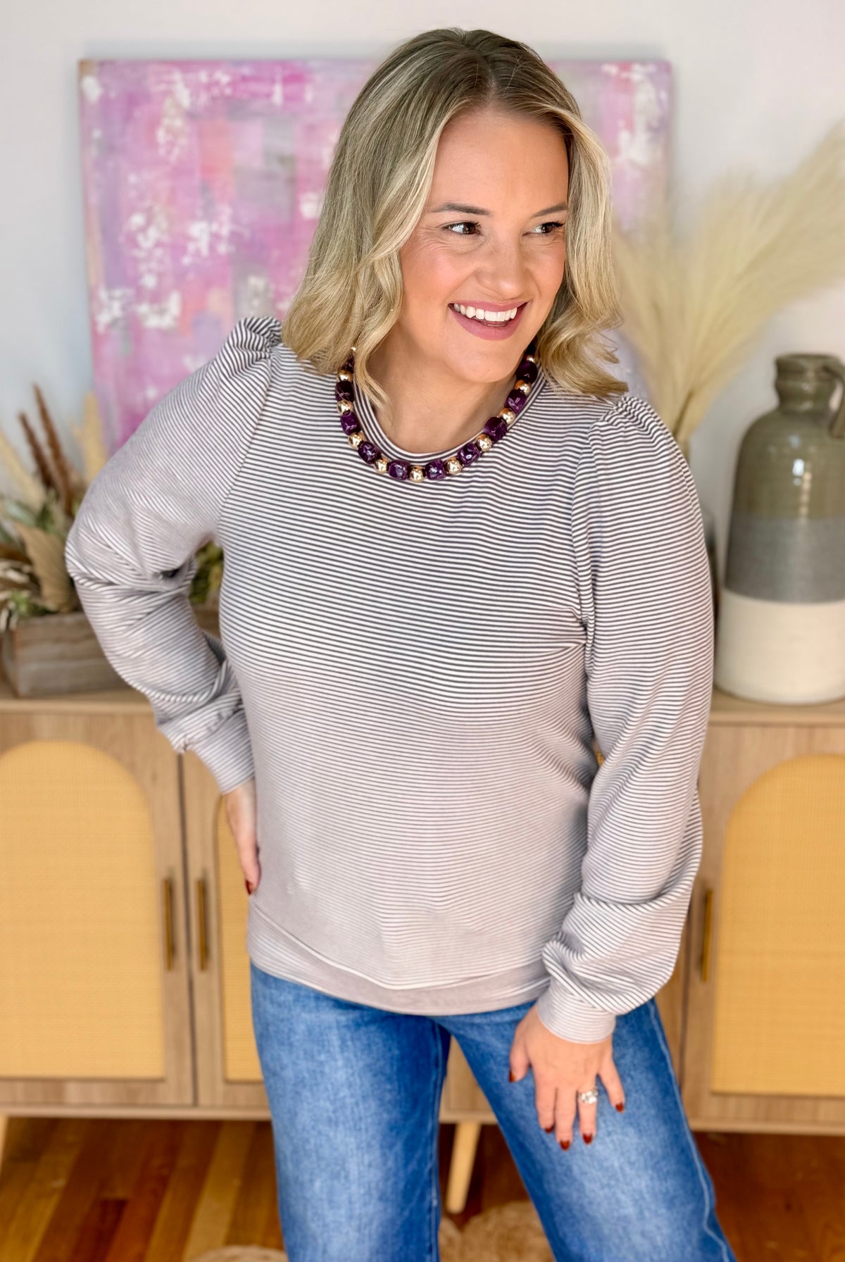 Mulberry Darling Long Sleeve Top-110 Long Sleeve Top-Staccato-The Lovely Closet, Women's Fashion Boutique in Alexandria, KY