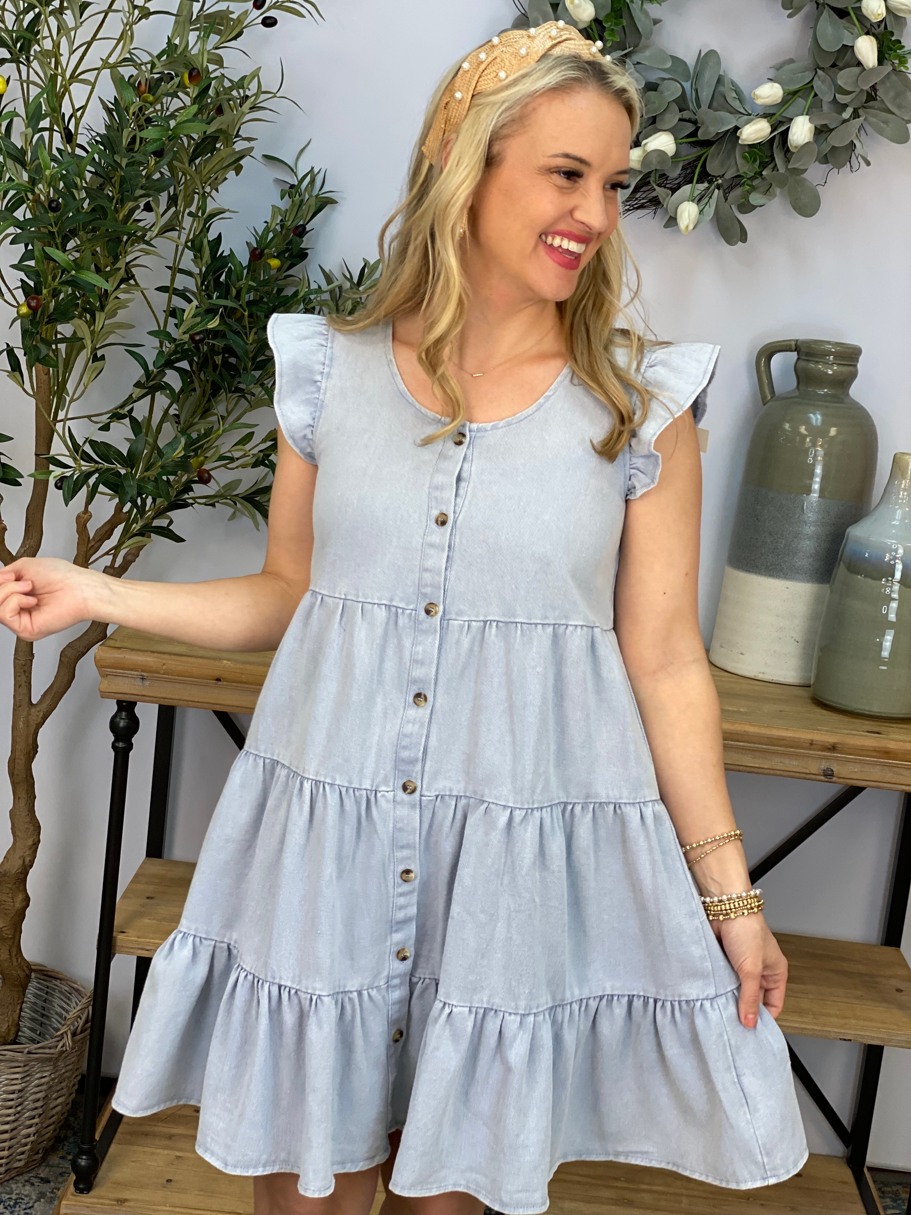 Darling in Denim Dress-180 Dresses-The Lovely Closet-The Lovely Closet, Women's Fashion Boutique in Alexandria, KY