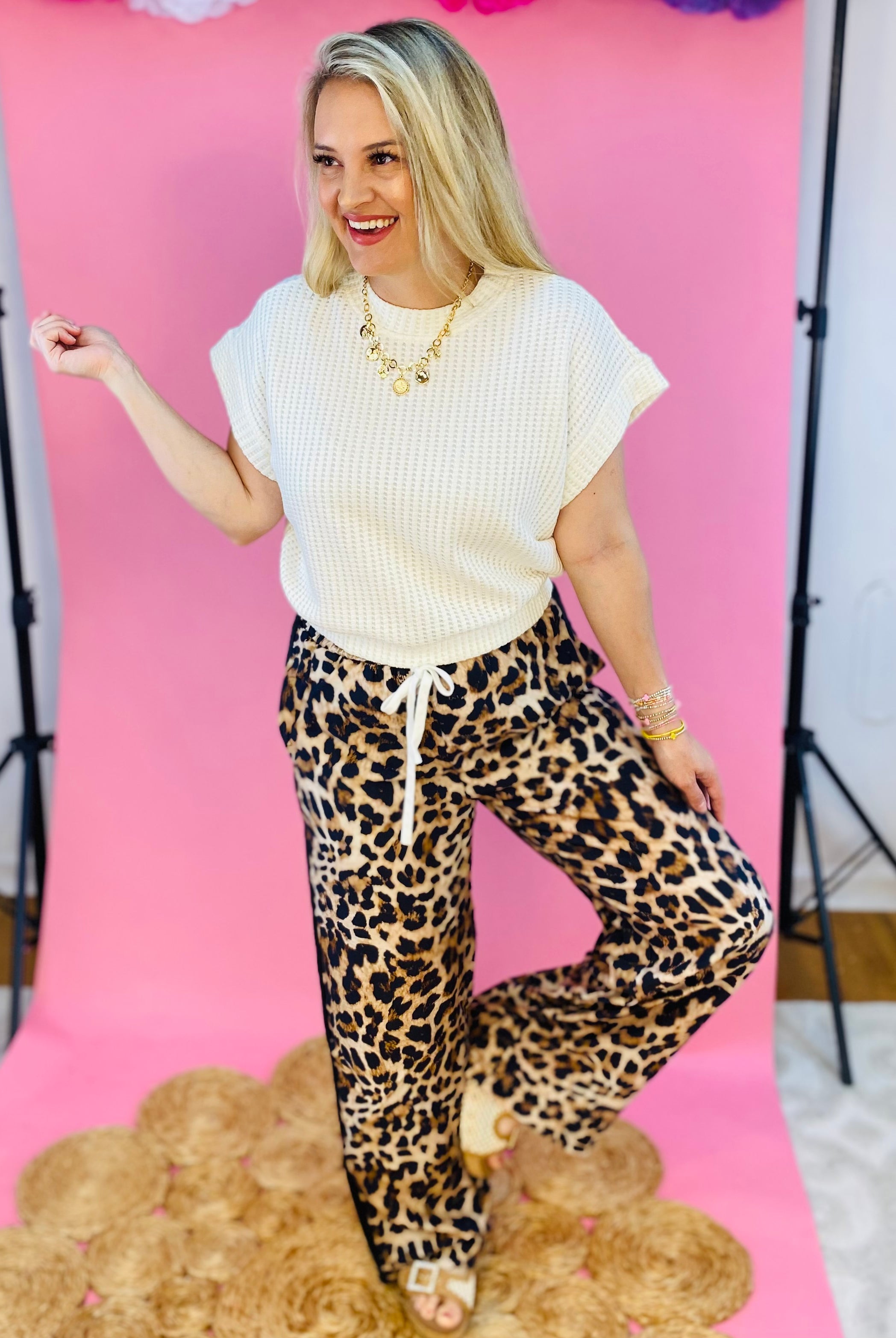 Animal Print Palazzo Pant-240 Pants-The Lovely Closet-The Lovely Closet, Women's Fashion Boutique in Alexandria, KY