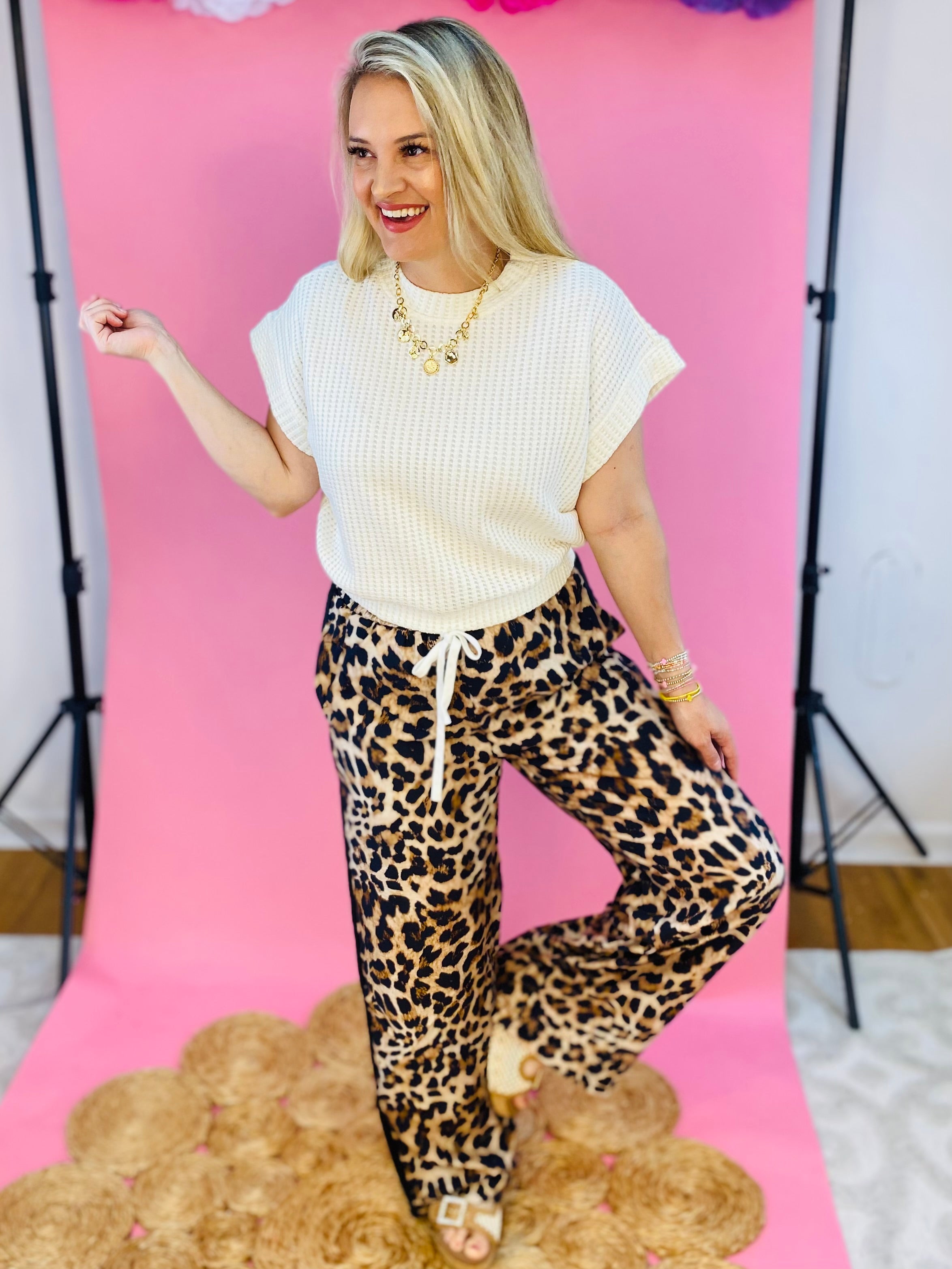 Animal Print Palazzo Pant-240 Pants-The Lovely Closet-The Lovely Closet, Women's Fashion Boutique in Alexandria, KY