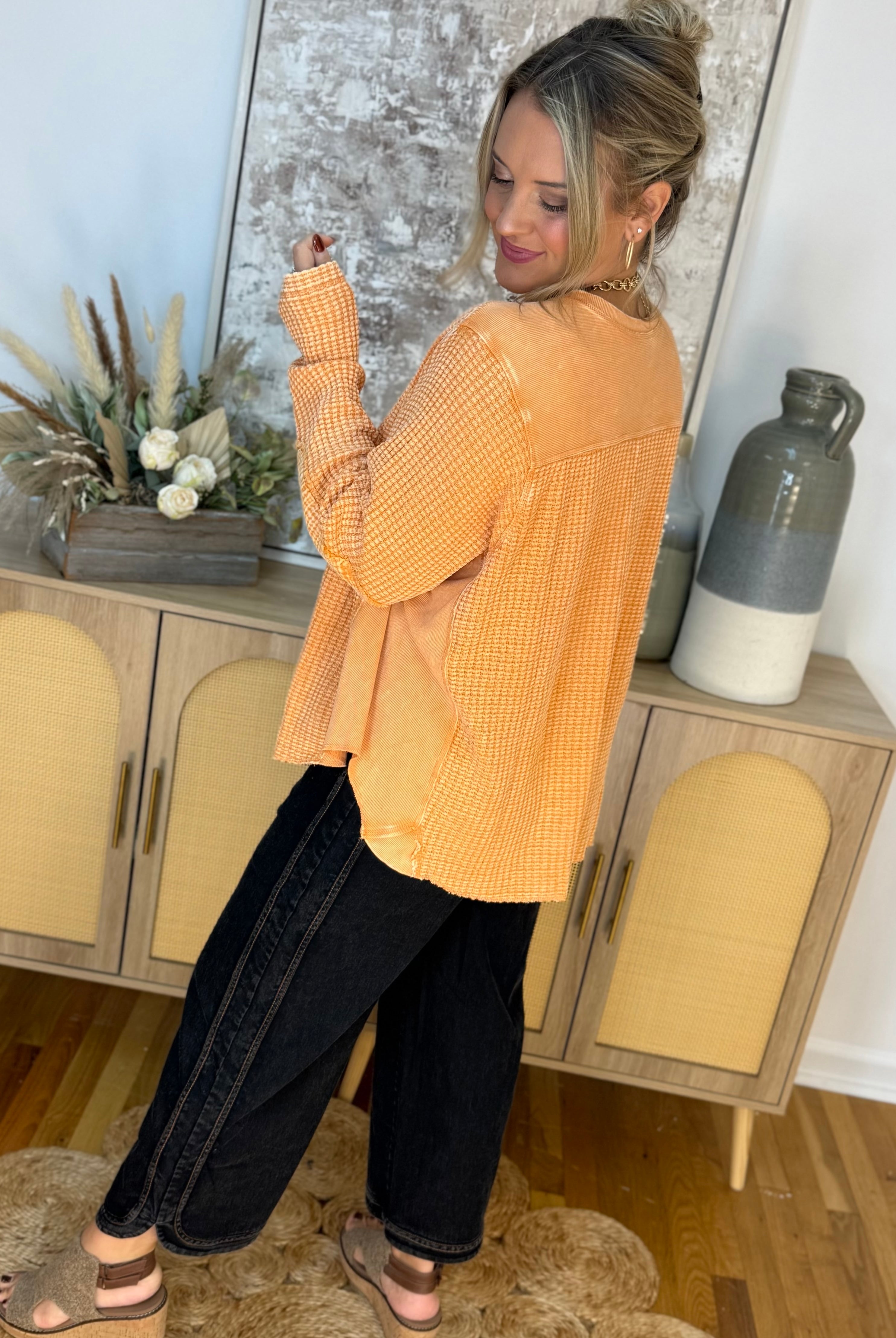 Something Extra Pullover - Orange-110 Long Sleeve Top-easel-The Lovely Closet, Women's Fashion Boutique in Alexandria, KY