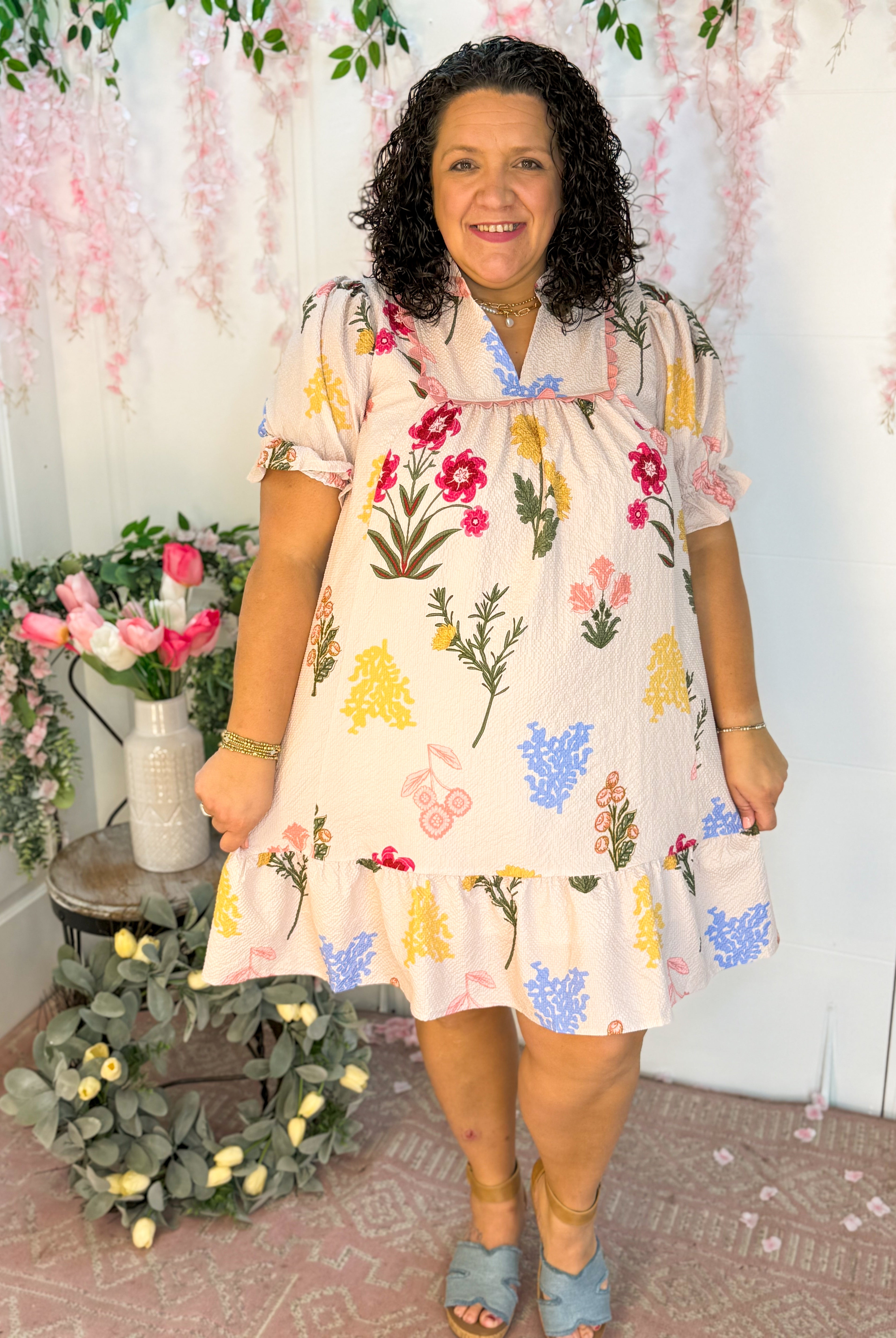 Springtime Dream Dress-180 Dresses-Umgee-The Lovely Closet, Women's Fashion Boutique in Alexandria, KY