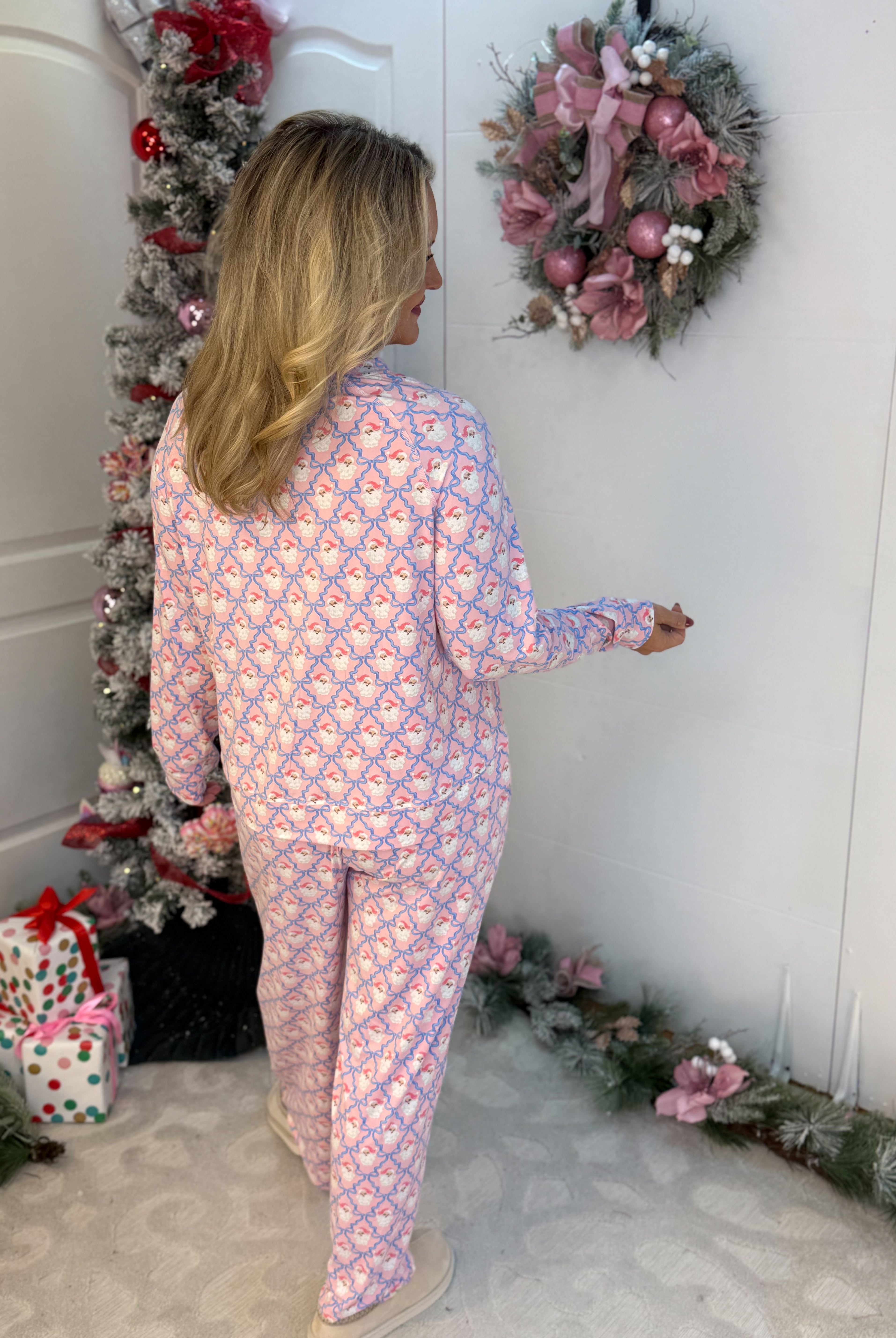 Mary Square Santa Baby Bows Mommy & Me Pajamas - Womens Size-350 Holiday-Mary Square-The Lovely Closet, Women's Fashion Boutique in Alexandria, KY