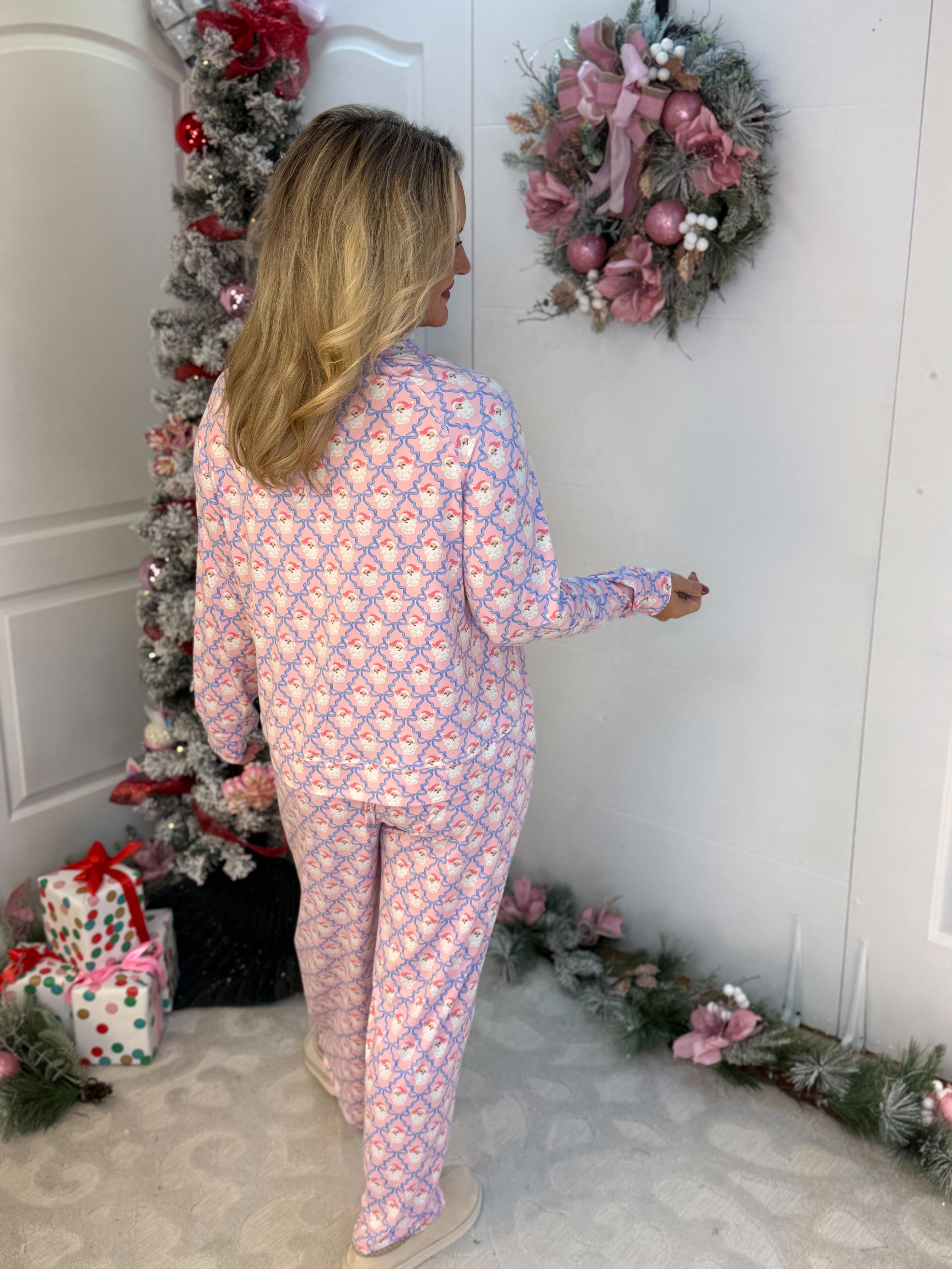 Mary Square Santa Baby Bows Mommy & Me Pajamas - Womens Size-350 Holiday-Mary Square-The Lovely Closet, Women's Fashion Boutique in Alexandria, KY