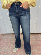 RISEN - High Rise Bootcut Dark Wash-210 Jeans-Risen-The Lovely Closet, Women's Fashion Boutique in Alexandria, KY