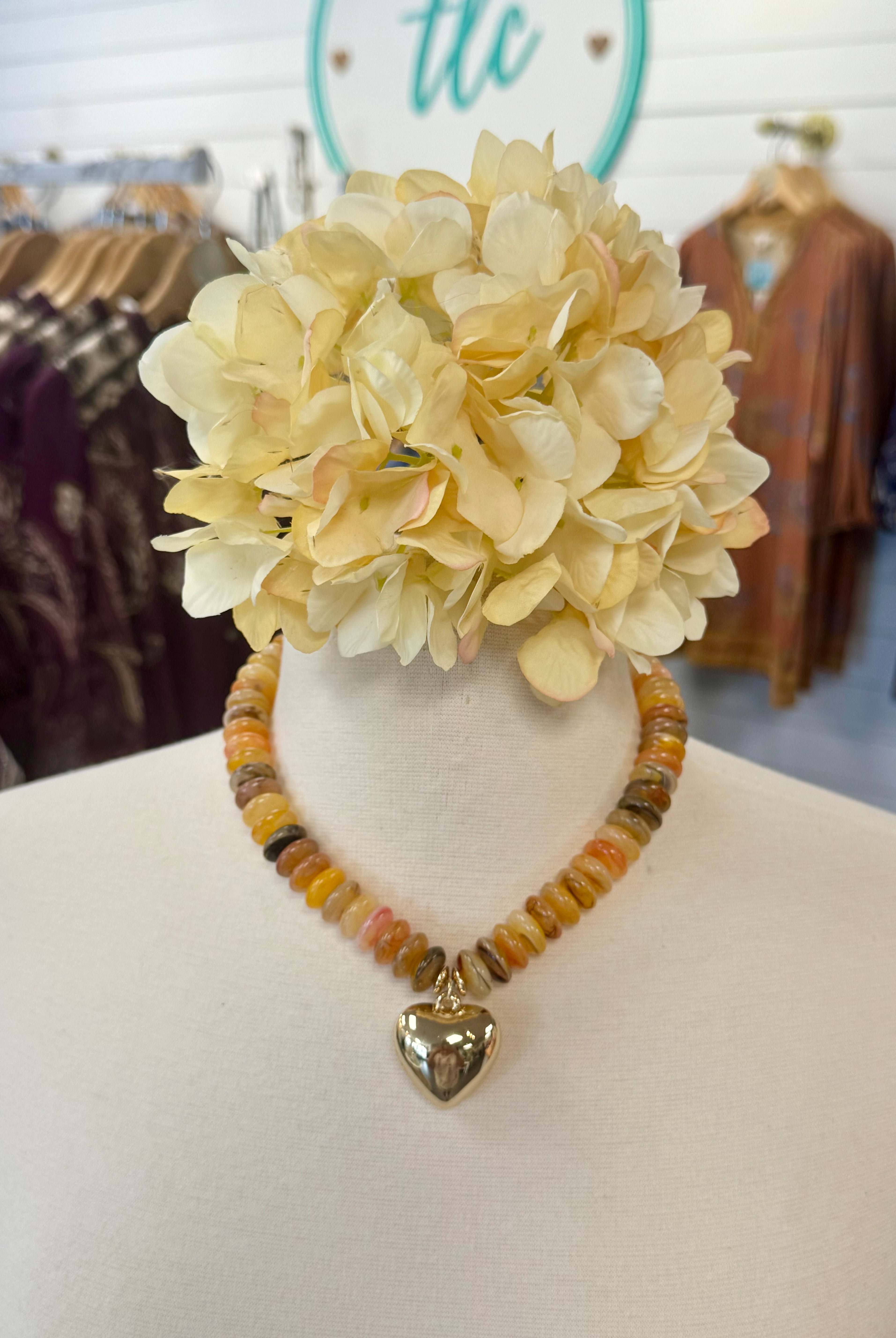 Honey Spice Candy Bead Necklace-280 Accessories-Golden Stella-The Lovely Closet, Women's Fashion Boutique in Alexandria, KY