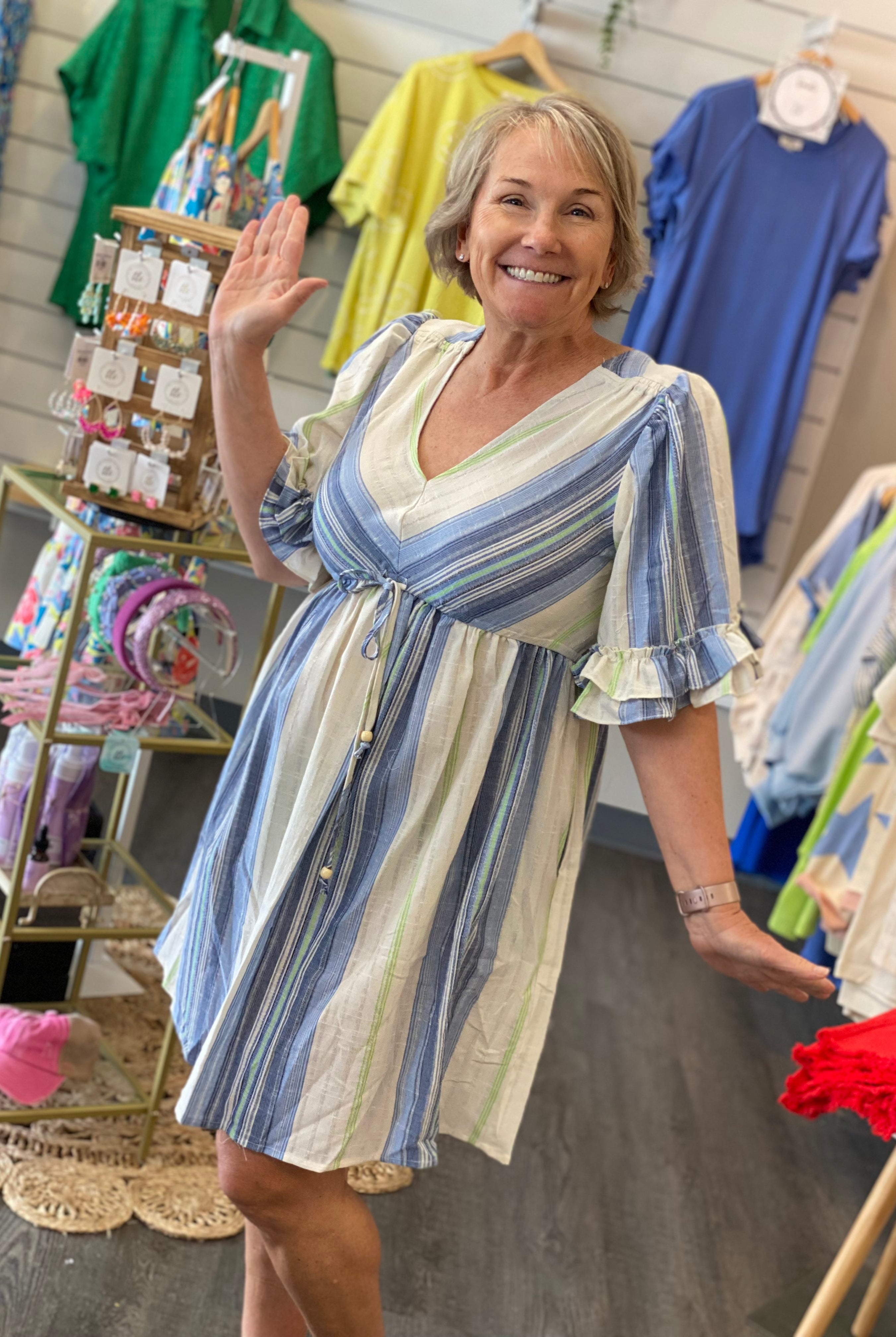 Sassy in Stripes Dress-180 Dresses-The Lovely Closet-The Lovely Closet, Women's Fashion Boutique in Alexandria, KY