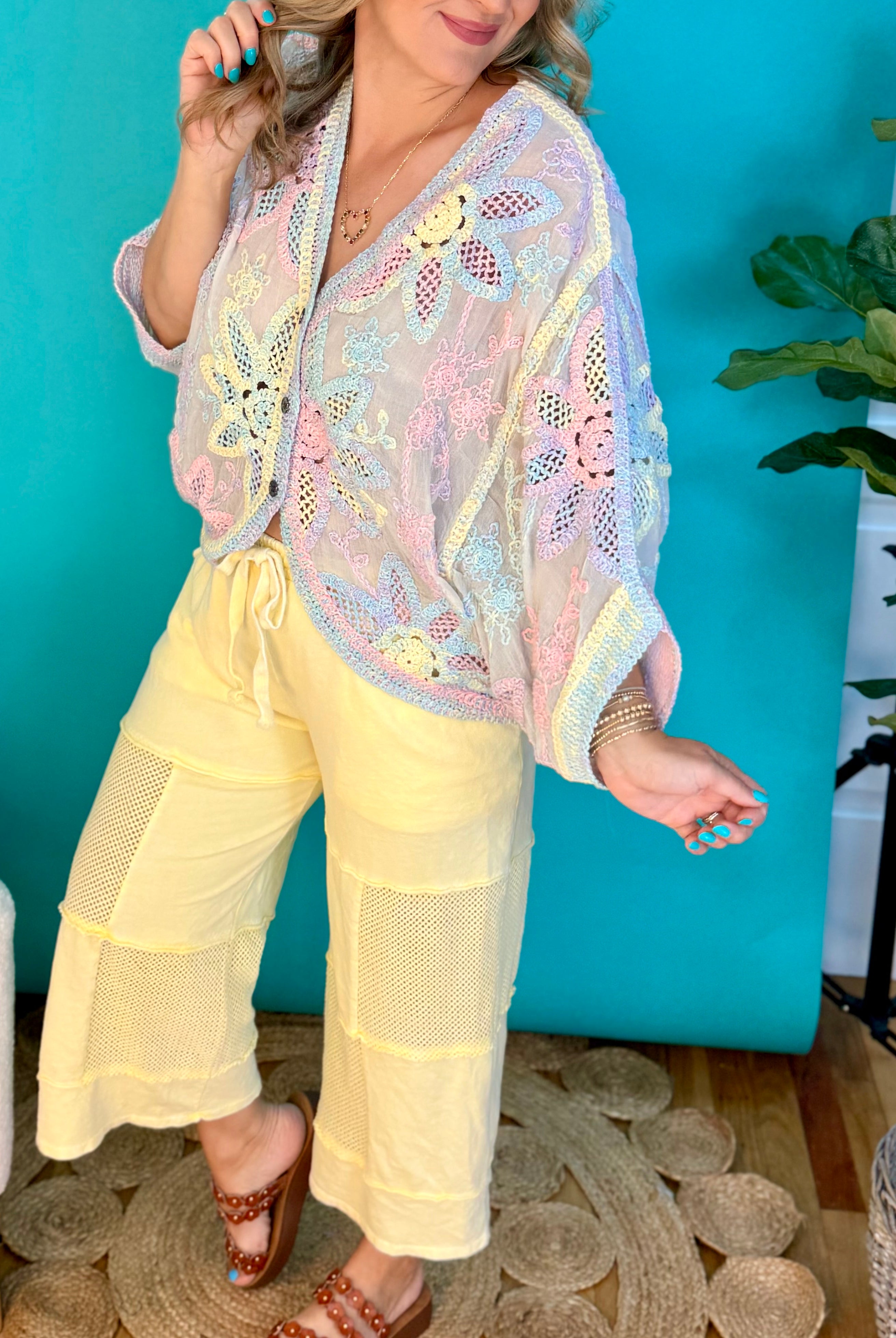 Sunshine Soul Mineral Wash Bottoms-240 Pants-J.Her-The Lovely Closet, Women's Fashion Boutique in Alexandria, KY