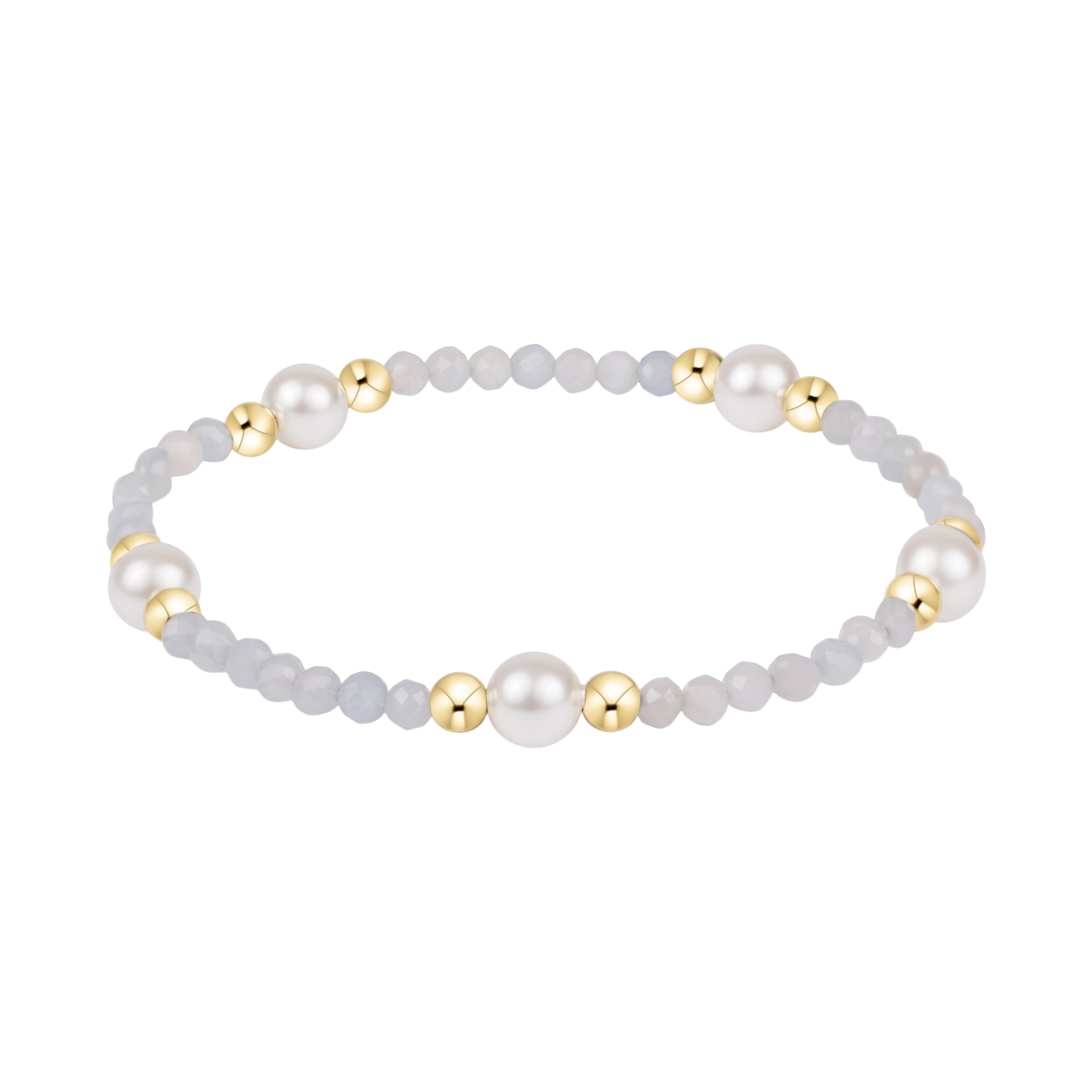 ENEWTON PURPOSE PEARL 6MM GEM BRACELET - AQUAMARINE-260 eNewton-eNewton-The Lovely Closet, Women's Fashion Boutique in Alexandria, KY
