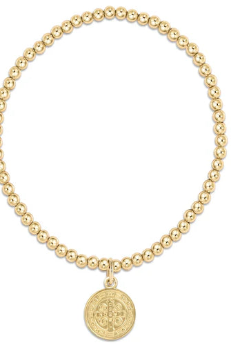 EXTENDS Classic Gold 3mm Blessing Gold Disc Bracelet-260 eNewton-eNewton-The Lovely Closet, Women's Fashion Boutique in Alexandria, KY