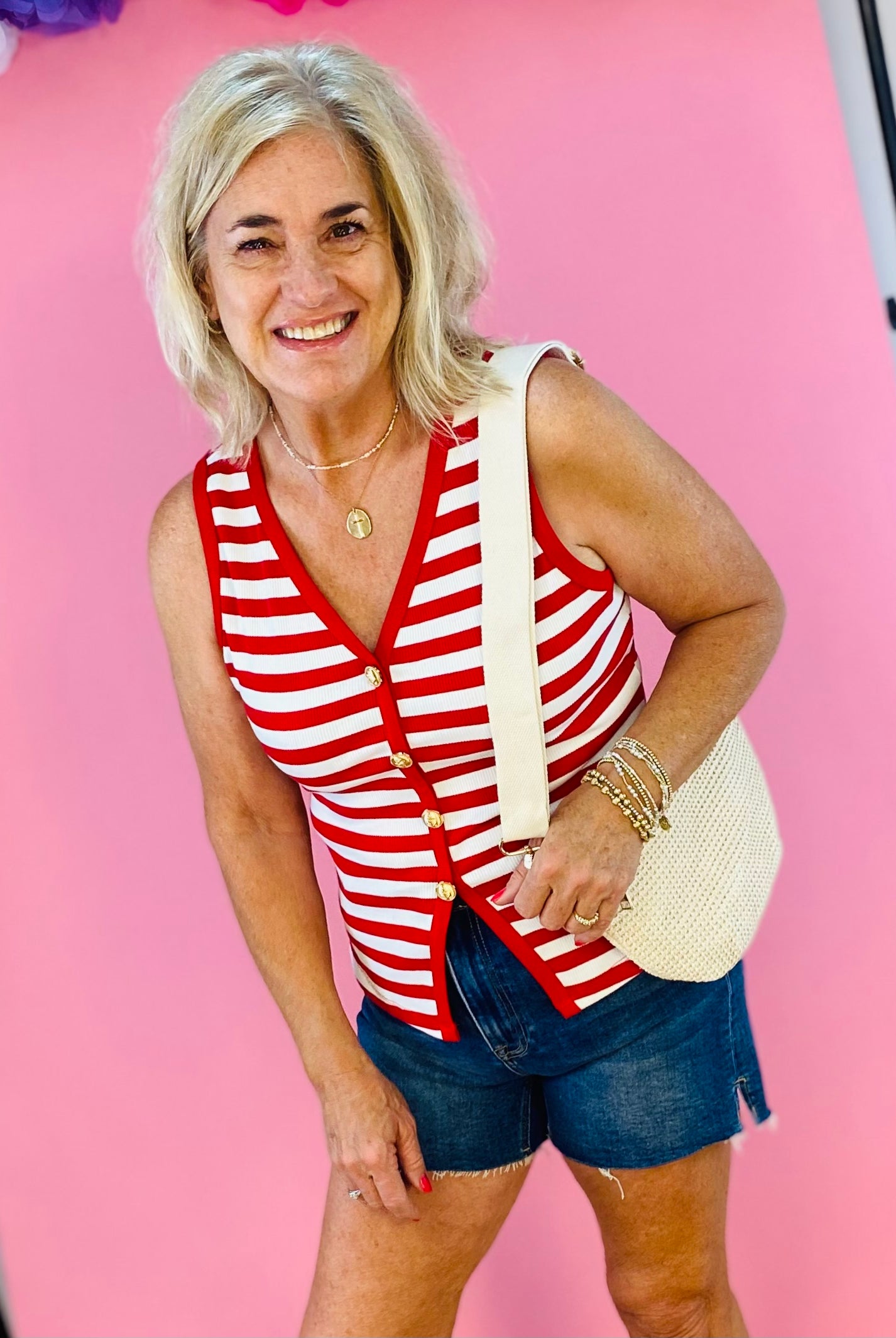 FINAL SALE Anchors Away Tank-120 Sleeveless Tops-Doe and Rae-The Lovely Closet, Women's Fashion Boutique in Alexandria, KY