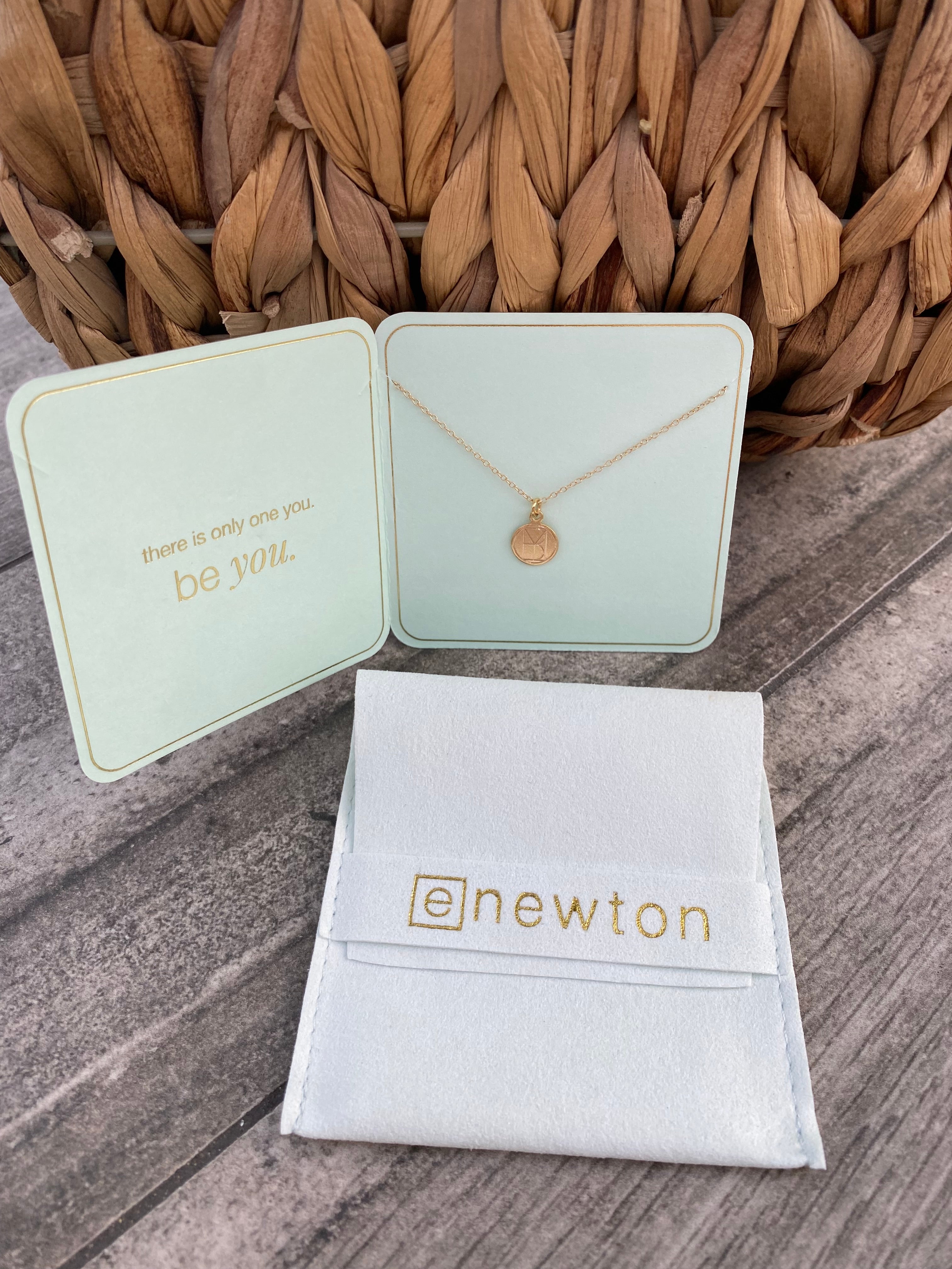 16" Necklace Gold - Be You Small Gold Disc-260 eNewton-eNewton-The Lovely Closet, Women's Fashion Boutique in Alexandria, KY